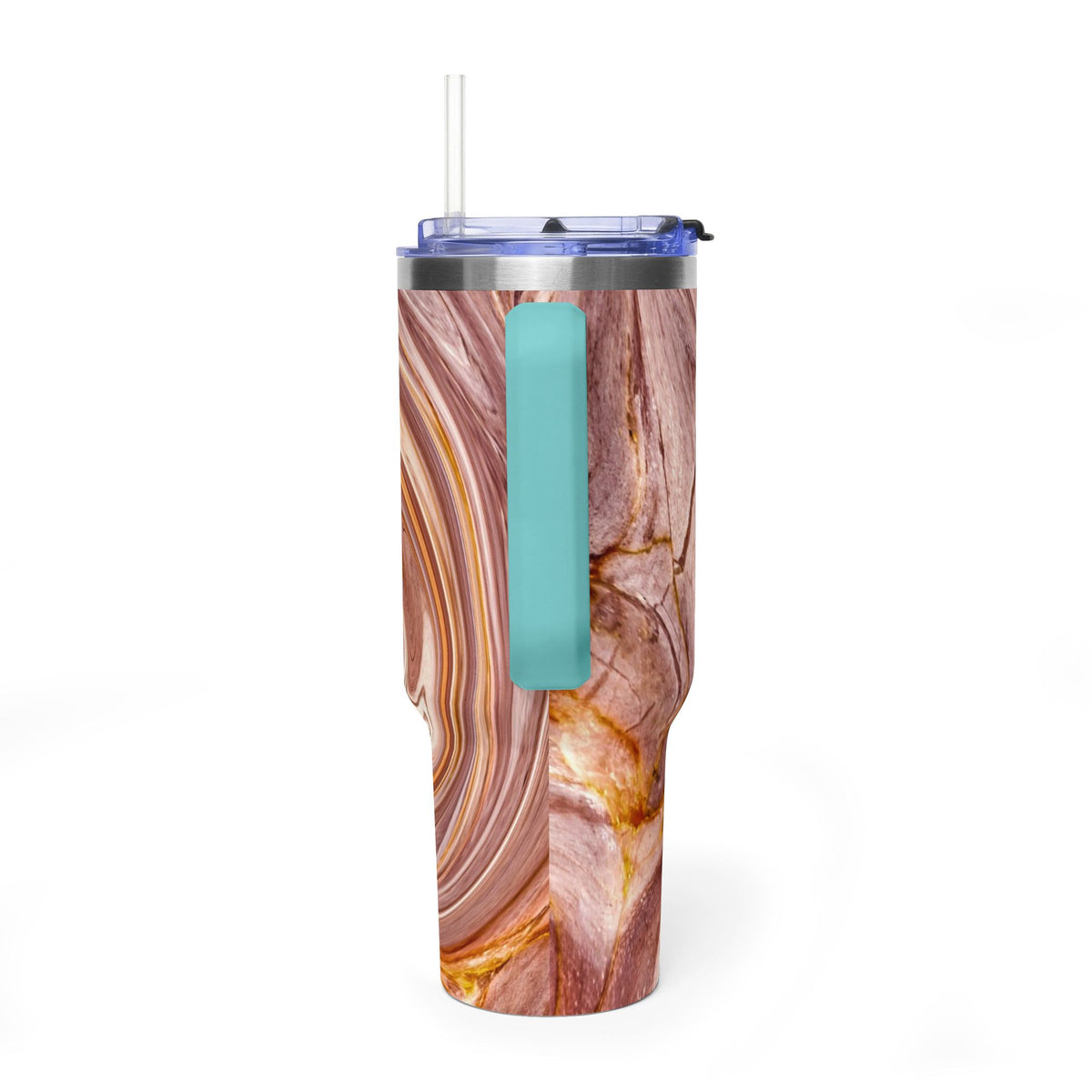 40oz Marble Swirl Thermal Tumbler - Insulated Travel Mug