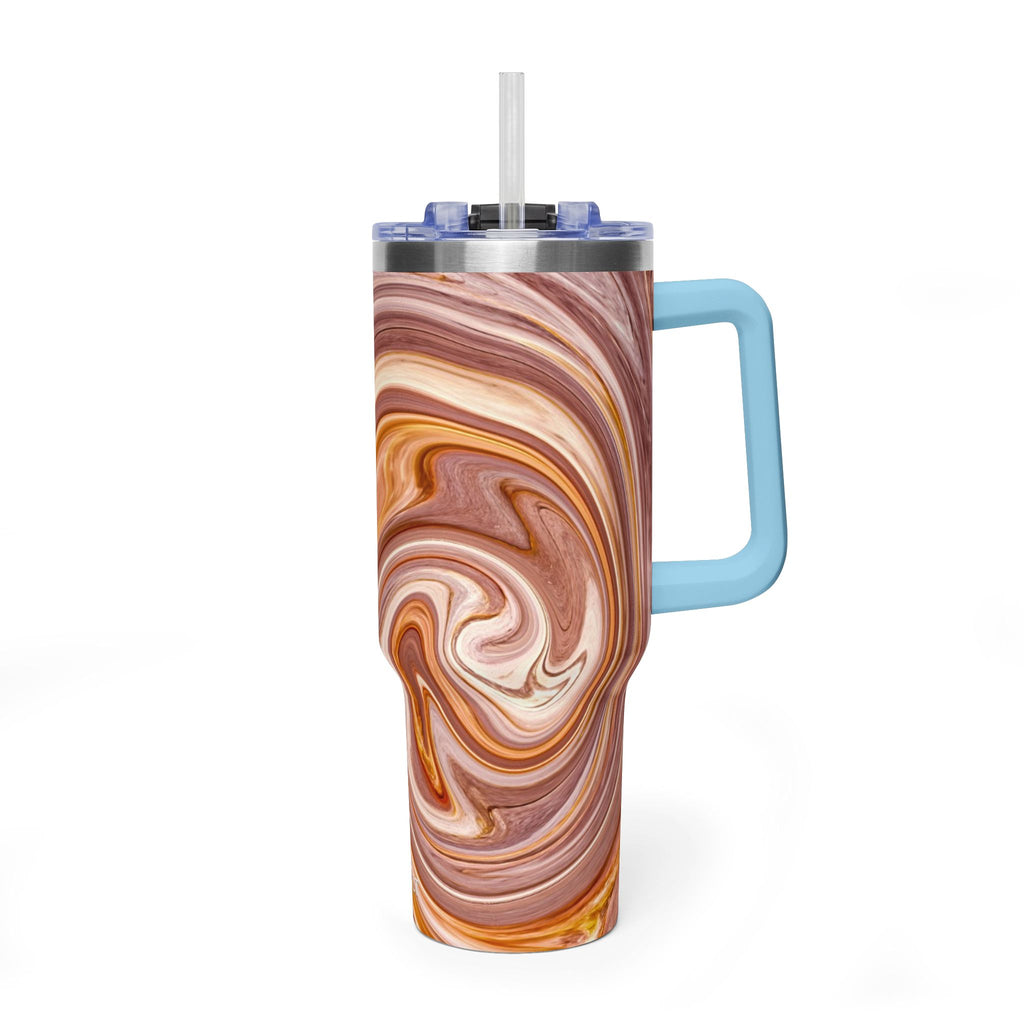 40oz Marble Swirl Thermal Tumbler - Insulated Travel Mug