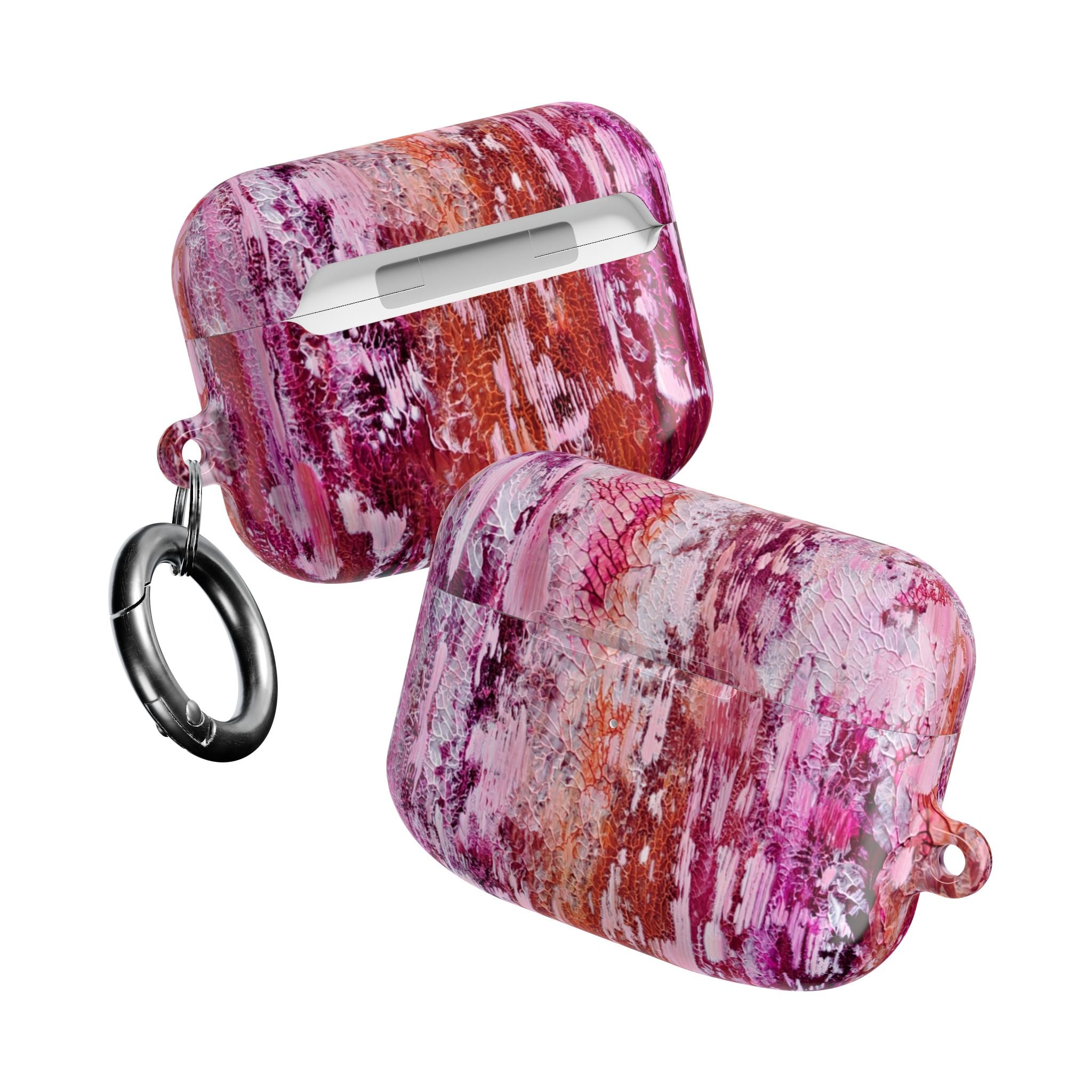 Abstract Pink Marble AirPod Case – Protective Artistic Earbud Cover