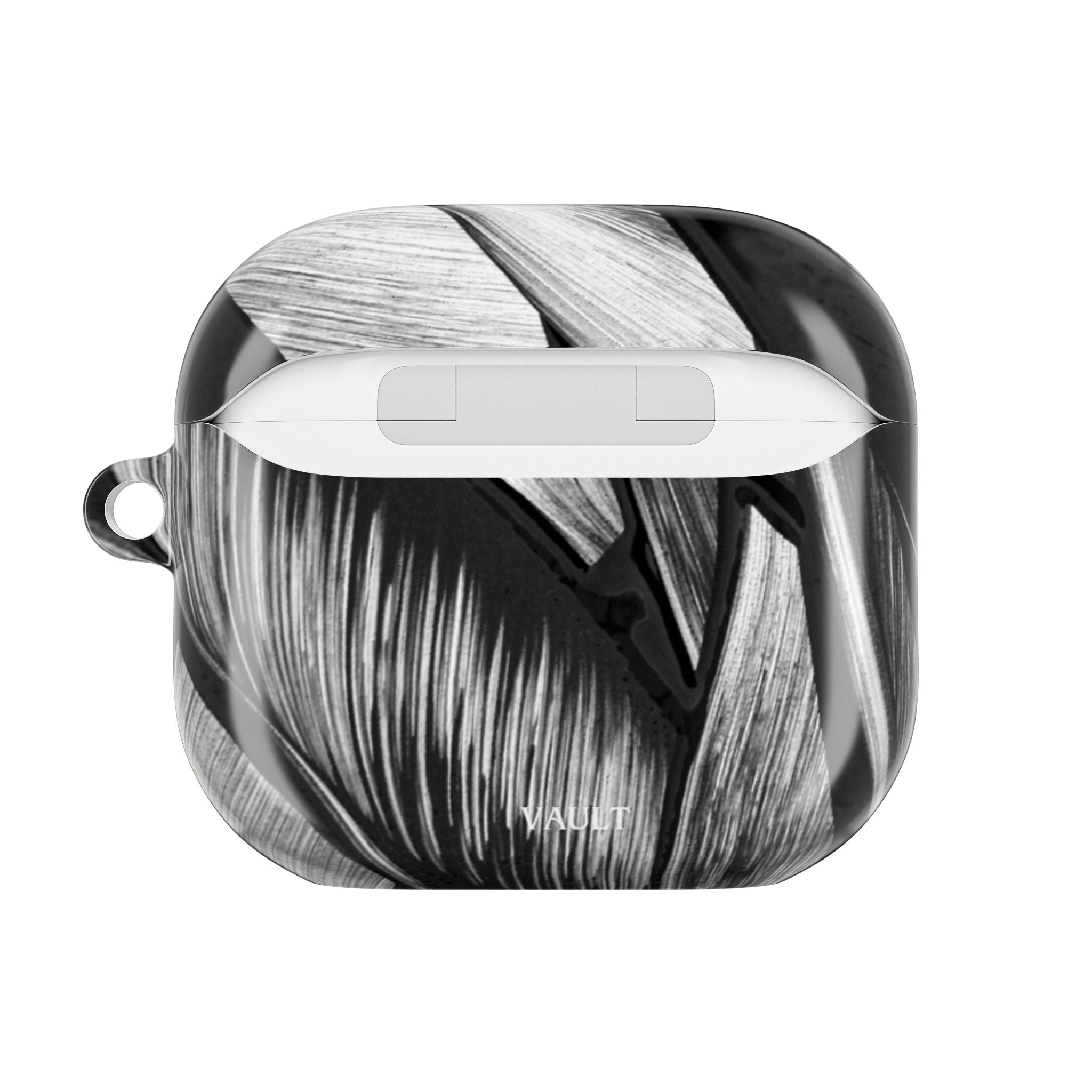 AirPod Case — Monochrome Tropical Leaf Protective Cover