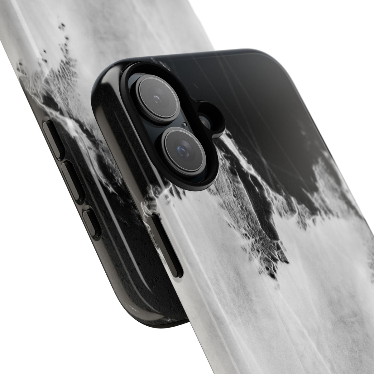 Marble Ink Tough Case — Black & White Abstract Phone Cover