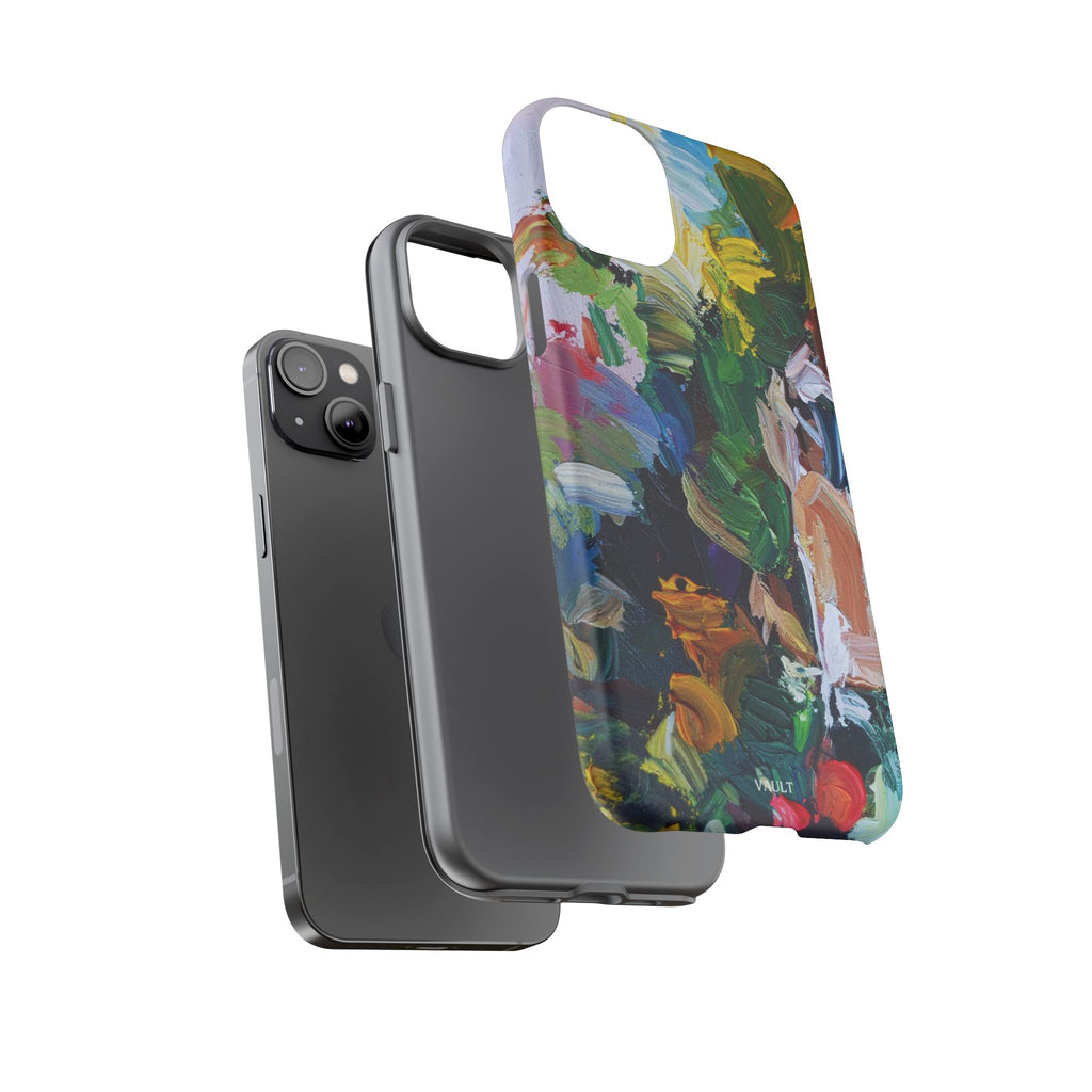 Abstract Paint Brushstroke Phone Case — Colorful Artistic Tough Case