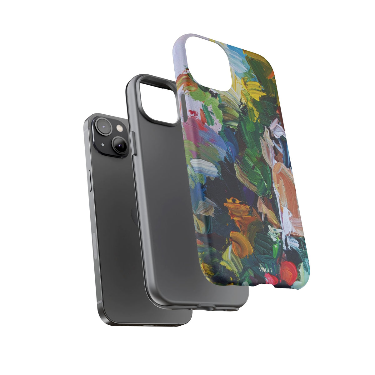 Abstract Paint Brushstroke Phone Case — Colorful Artistic Tough Case