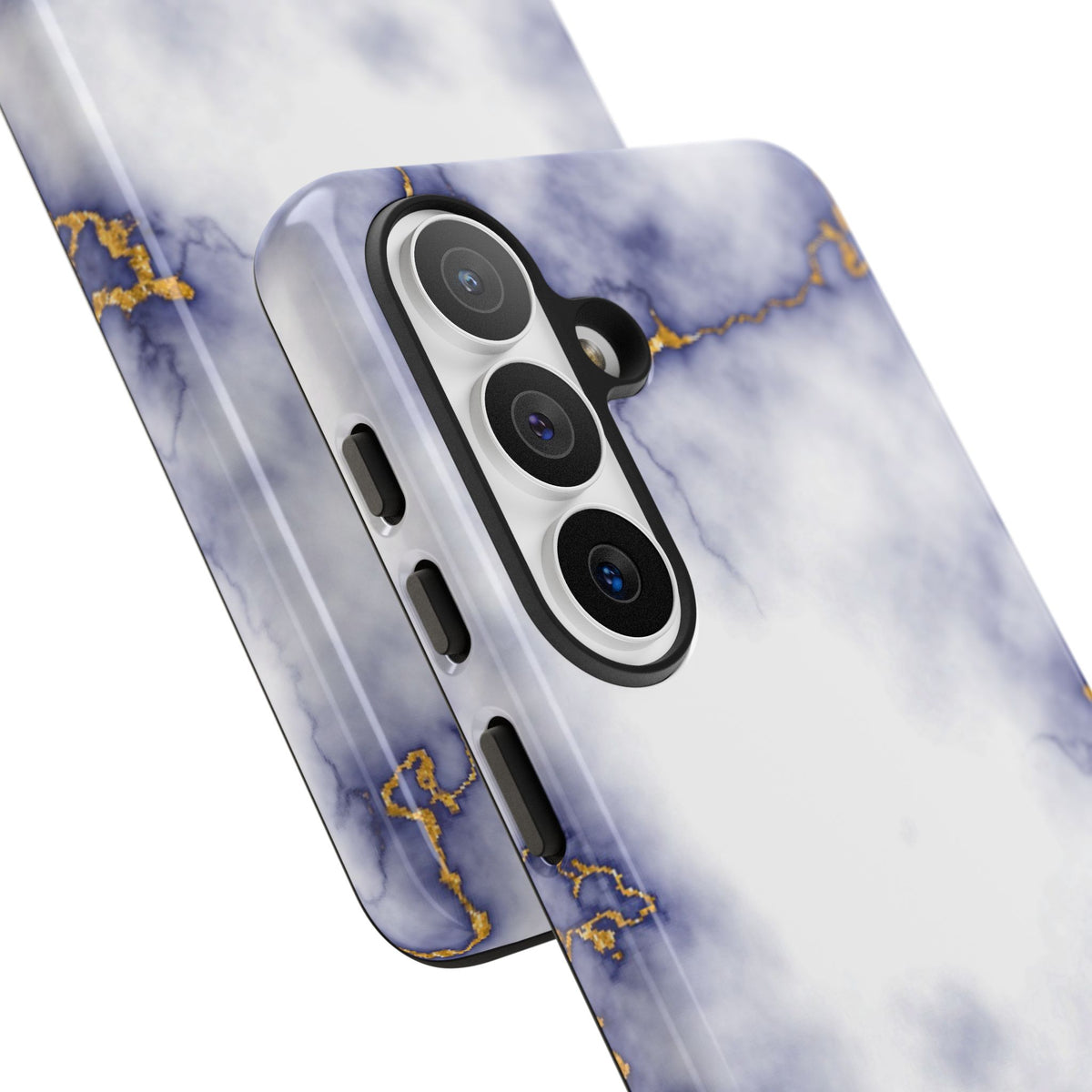 Purple Marble Tough Phone Case with Gold Veins