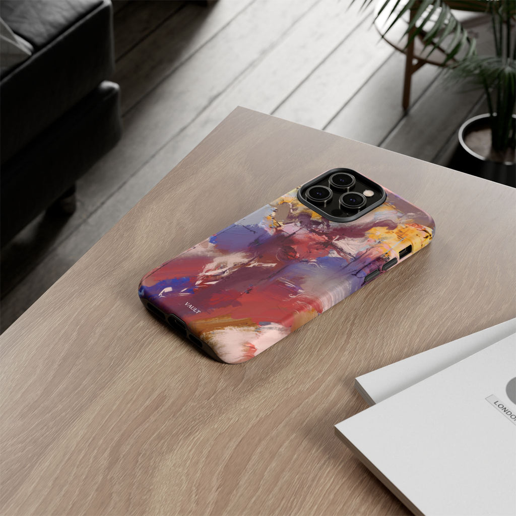 Abstract Brushstroke Tough Phone Case — Colorful Protective iPhone Cover