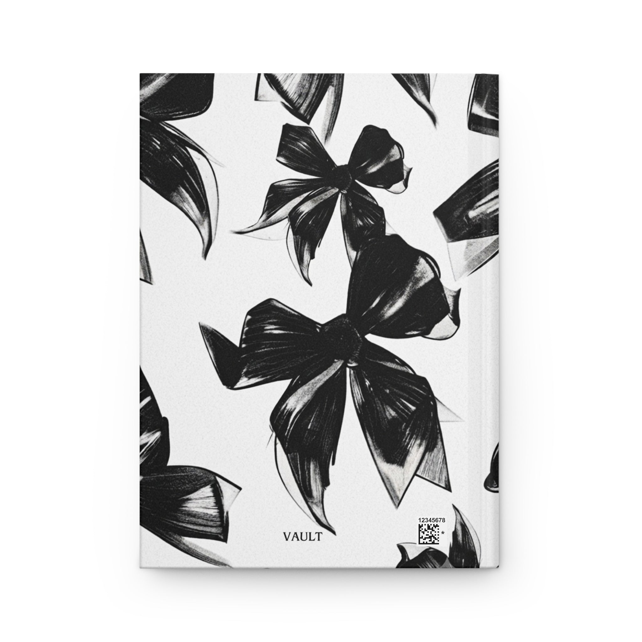 Floral Sketch Hardcover Journal — Black & White Botanical Notebook