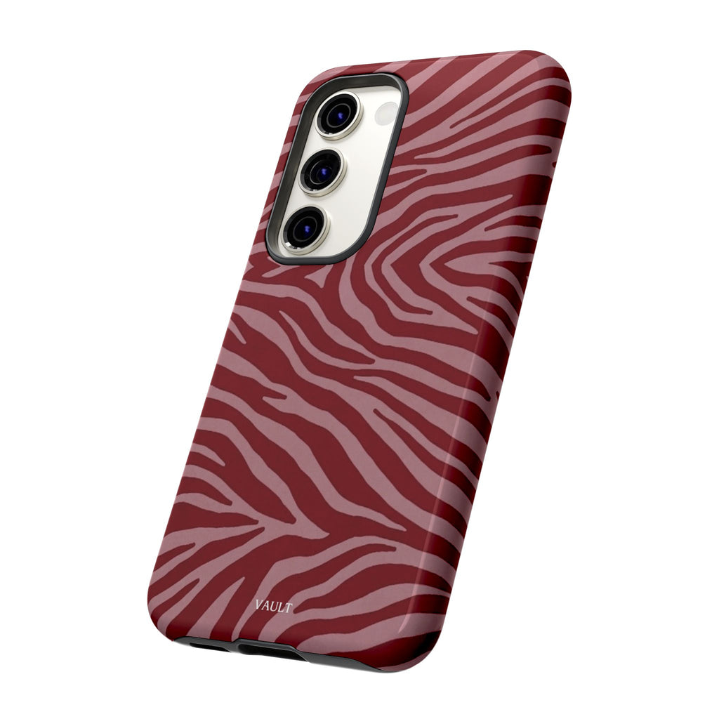 Red Zebra Print Tough Phone Case