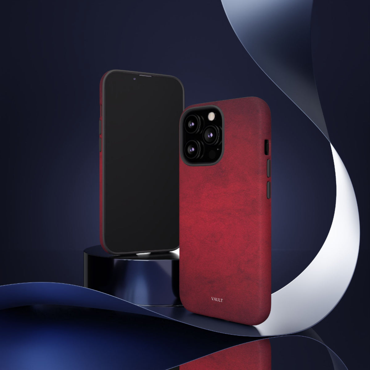 Red Leather Texture Phone Case Impact-Resistant Case