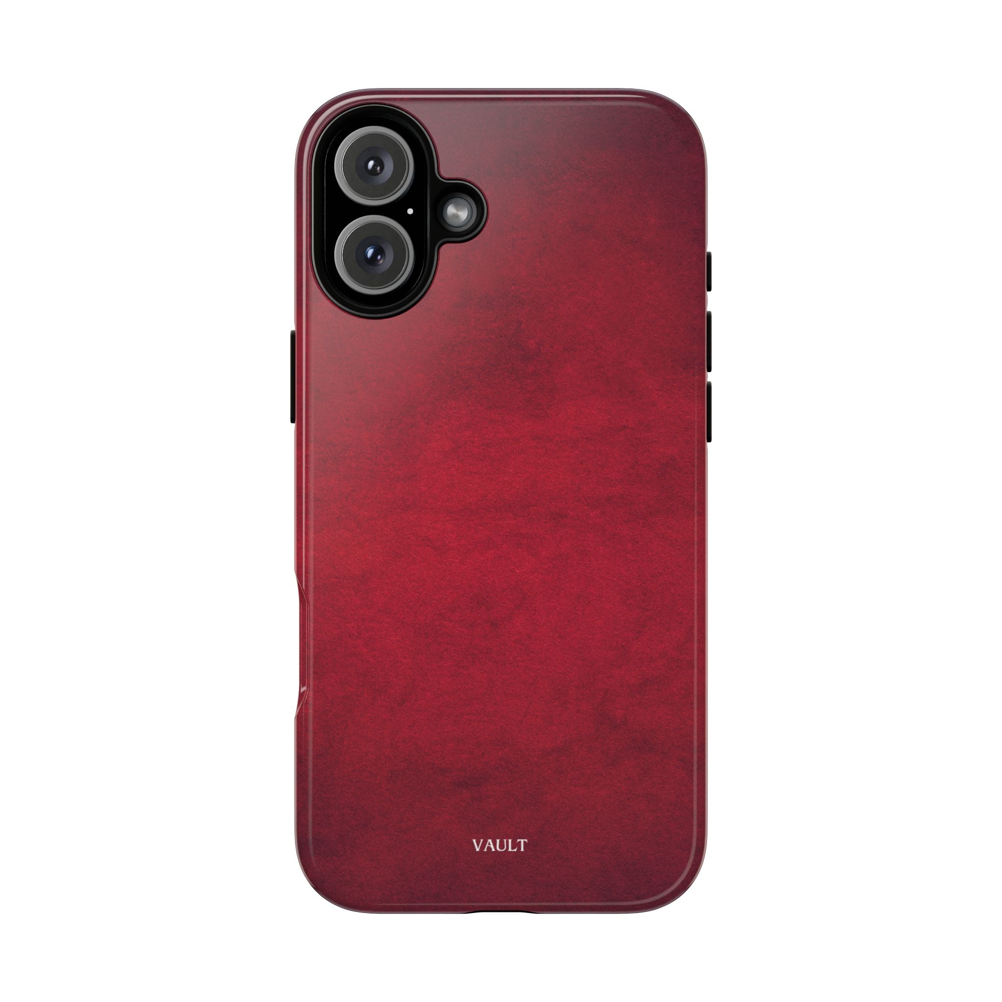Red Leather Texture Phone Case Impact-Resistant Case