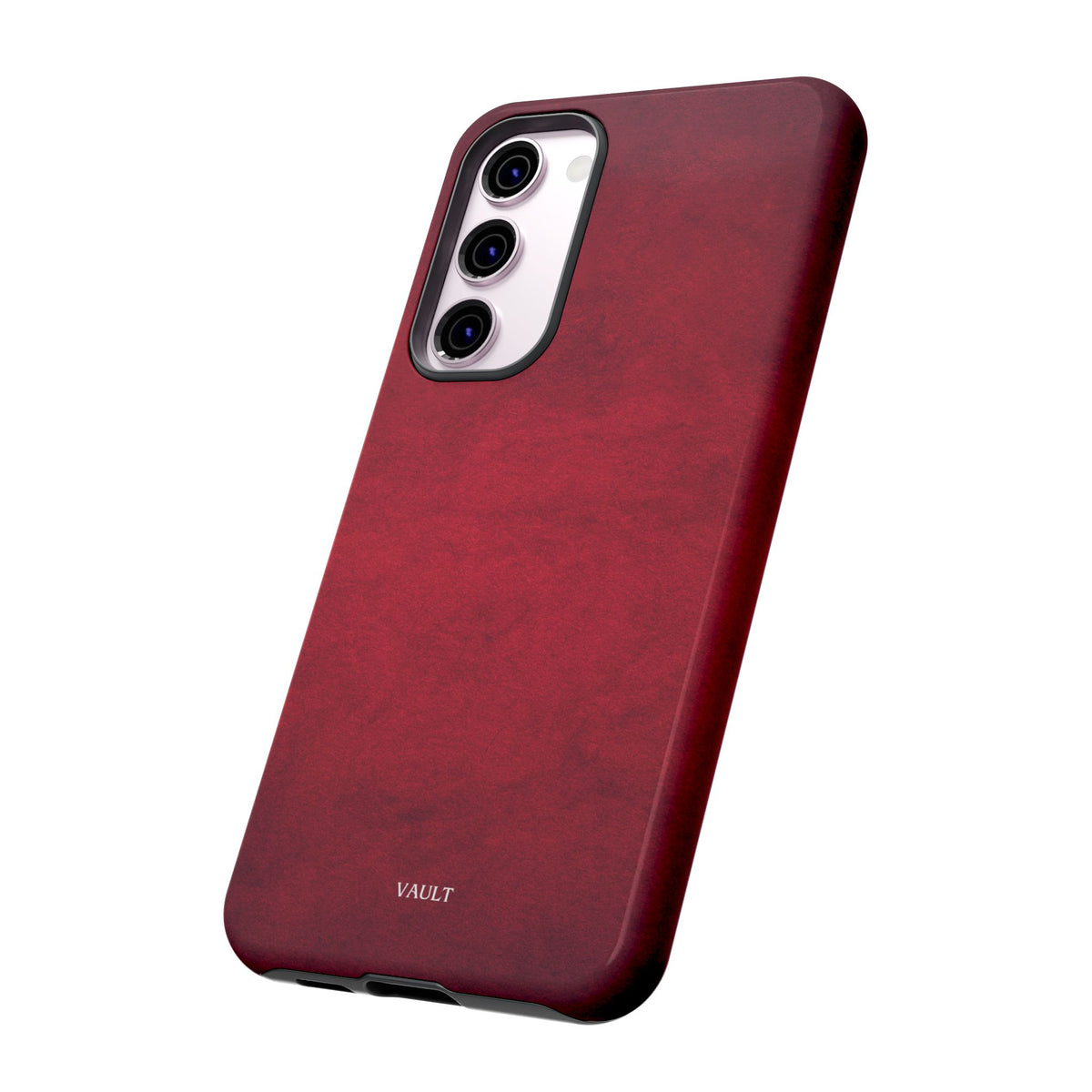 Red Leather Texture Phone Case Impact-Resistant Case