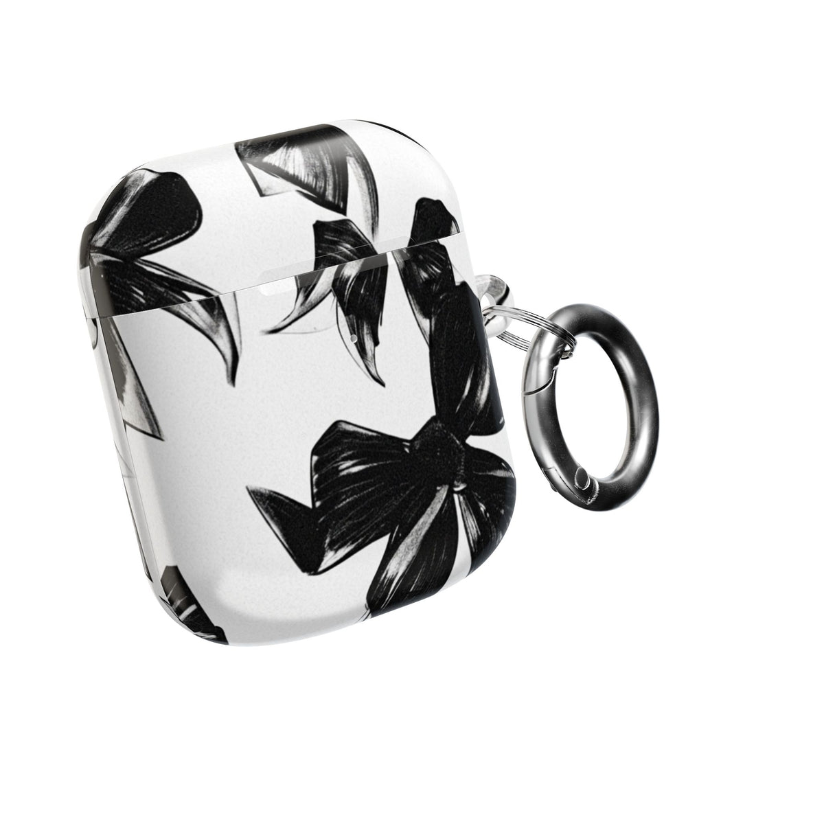 Floral Noir AirPod Case — Black & White Botanical Protective Cover