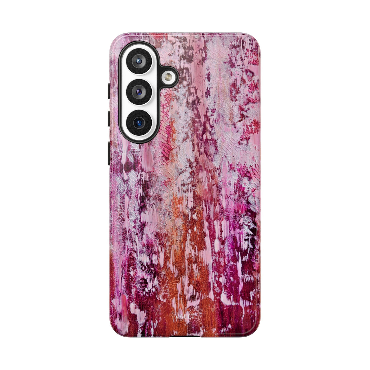 Pink Abstract Art Tough Phone Case — Protective Artistic Phone Cover