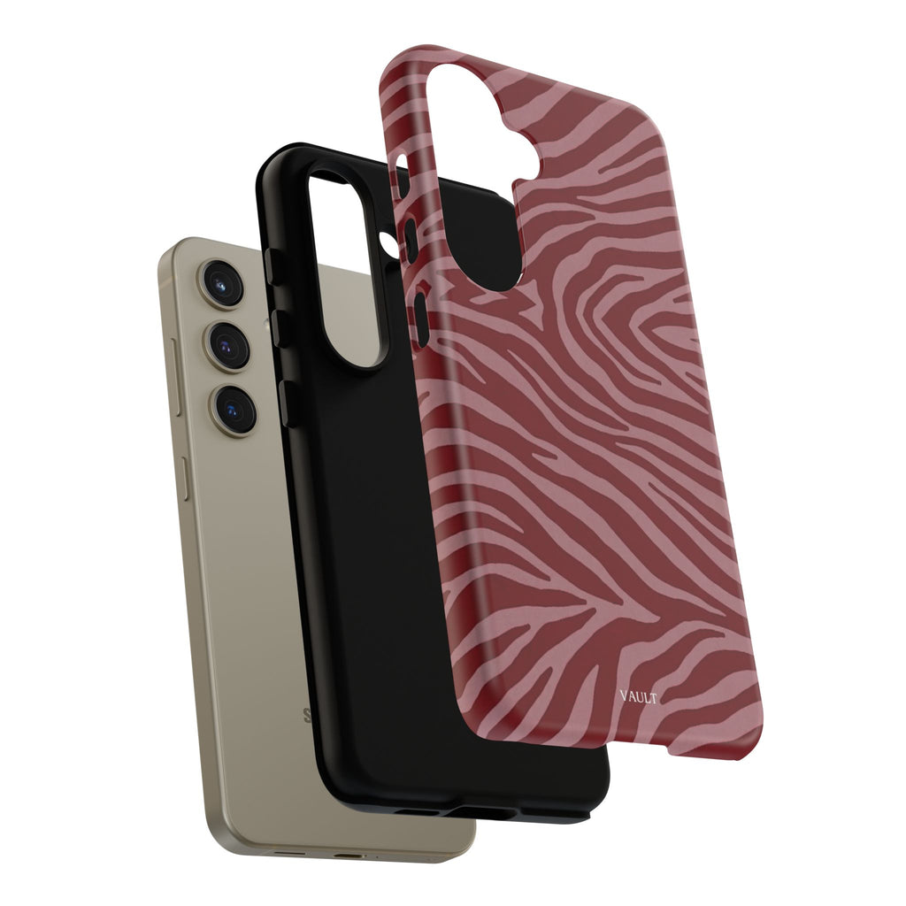 Red Zebra Print Tough Phone Case