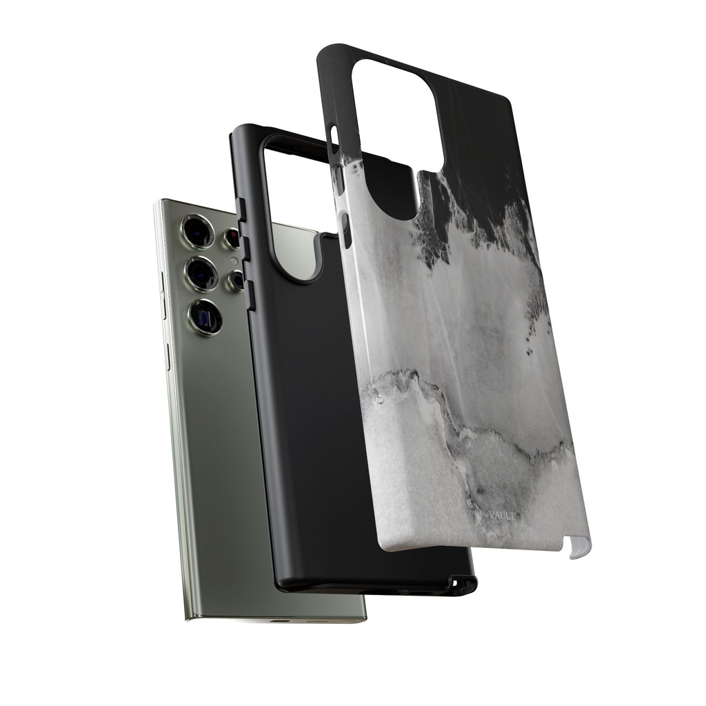 Marble Ink Tough Case — Black & White Abstract Phone Cover