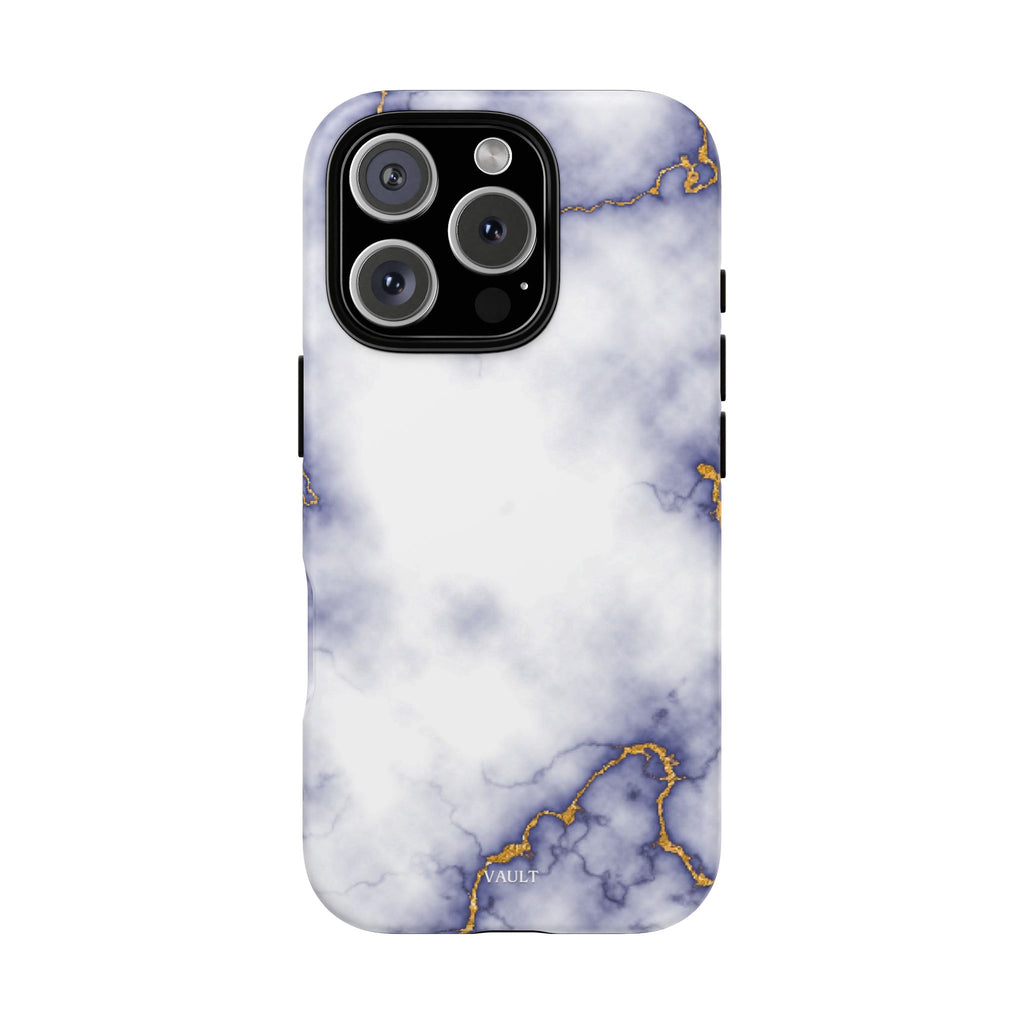 Purple Marble Tough Phone Case with Gold Veins