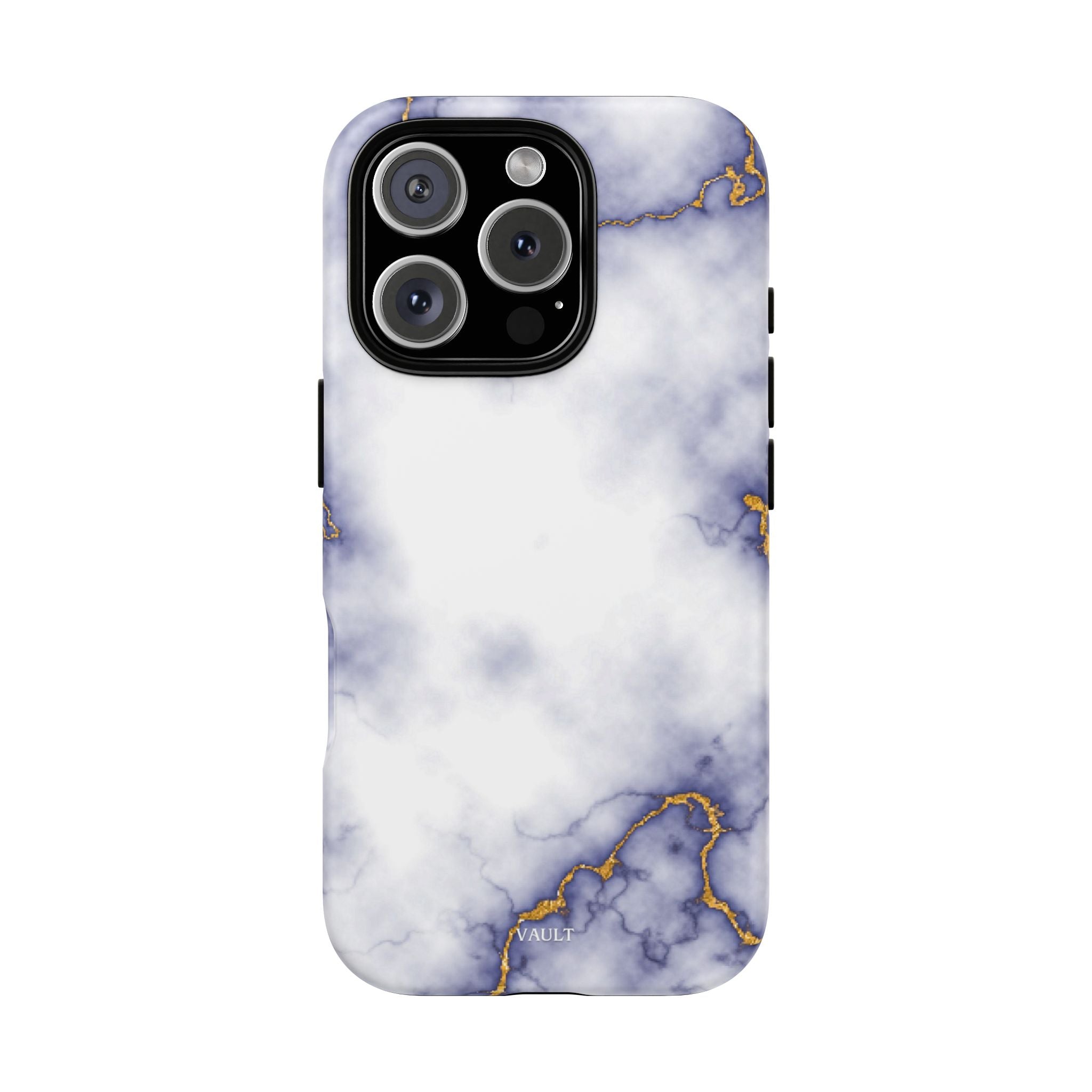 Purple Marble Tough Phone Case with Gold Veins