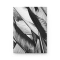 Monochrome Tropical Leaves Hardcover Journal