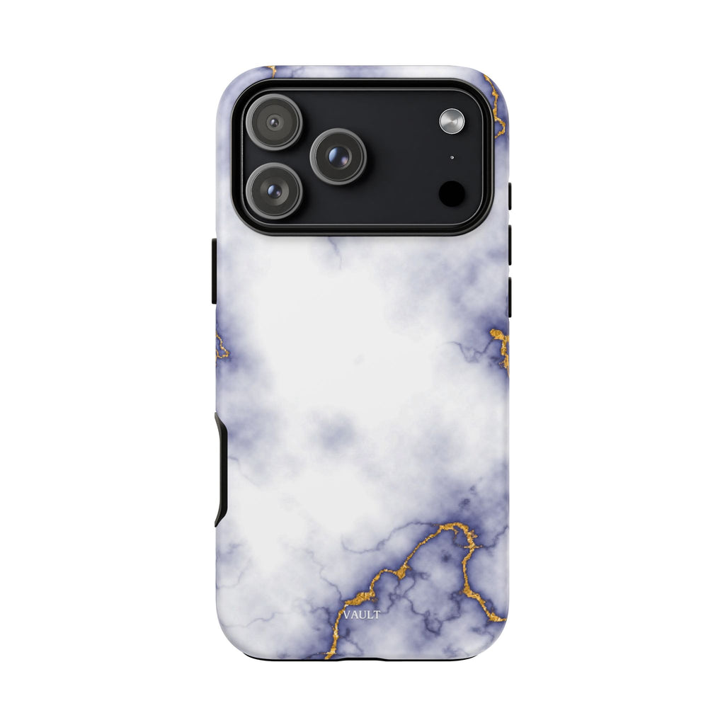 Purple Marble Tough Phone Case with Gold Veins