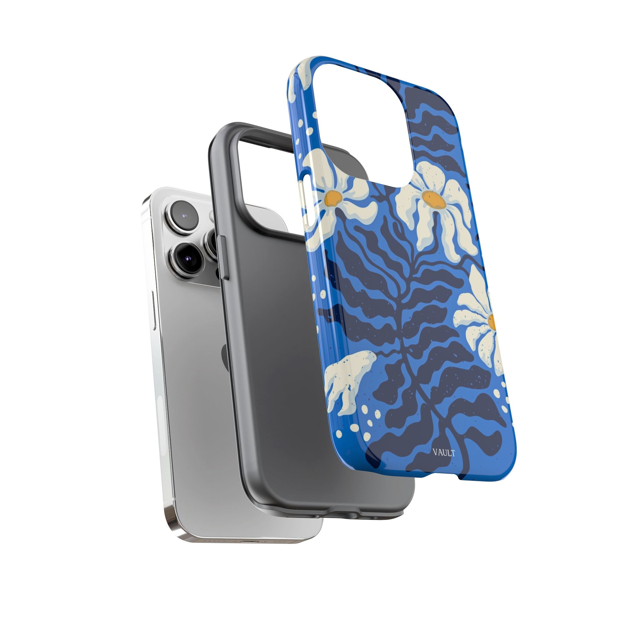 Blue Daisy Tough Phone Case — Floral Protective Phone Cover