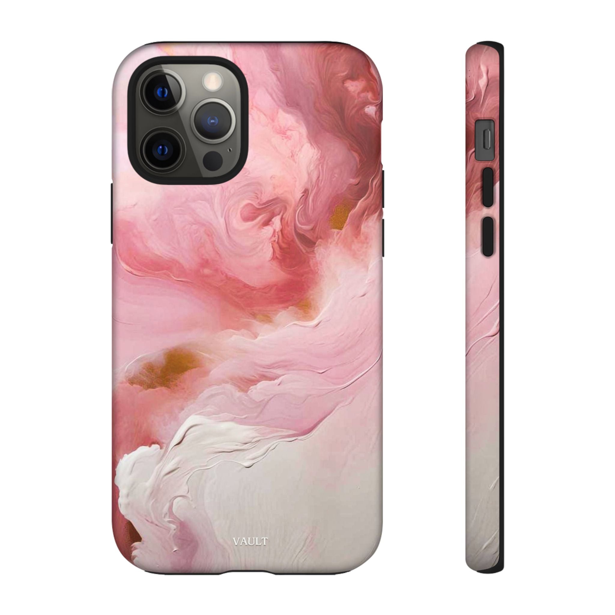 Pink Marble Tough Phone Case — Protective Artistic Phone Cover