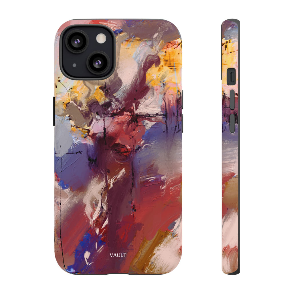 Abstract Brushstroke Tough Phone Case — Colorful Protective iPhone Cover