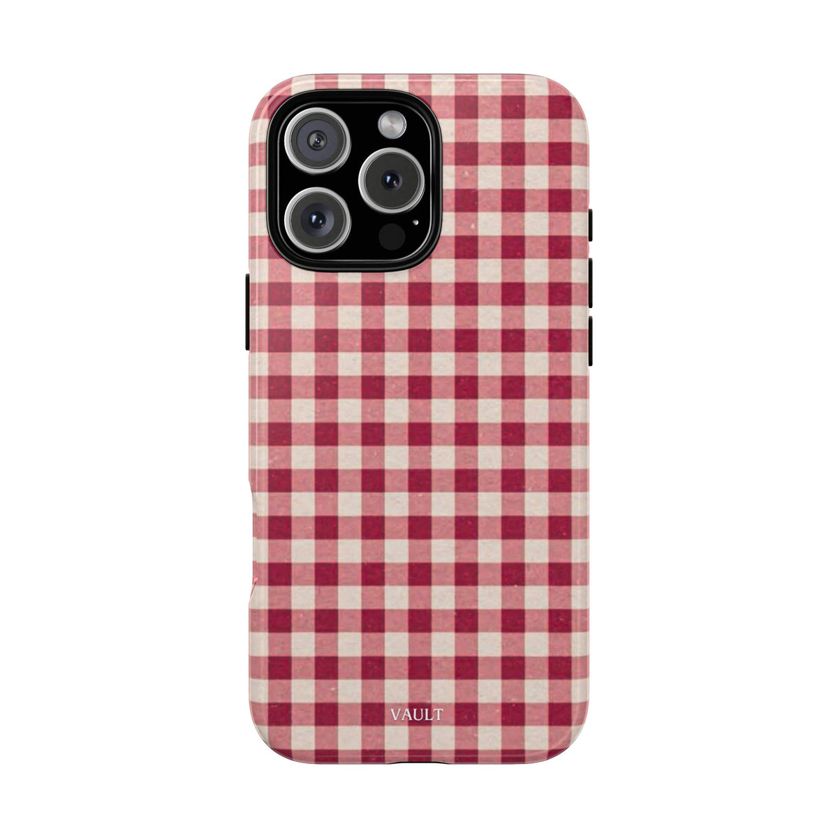 Gingham Phone Case — Red Plaid Tough Case