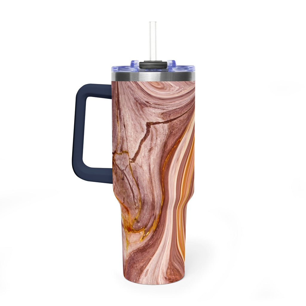 40oz Marble Swirl Thermal Tumbler - Insulated Travel Mug