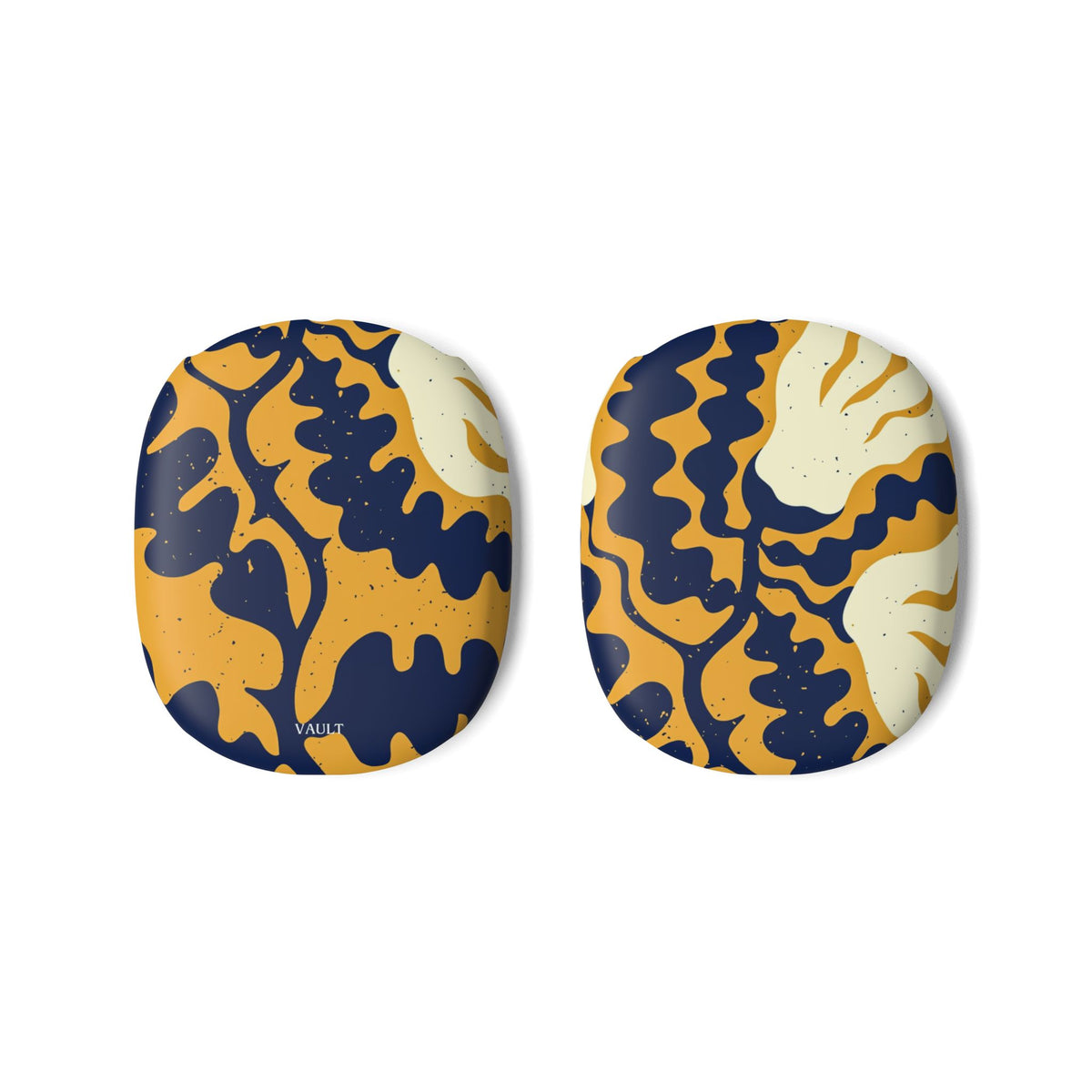 AirPods Max Case — Abstract Navy & Mustard Floral Print