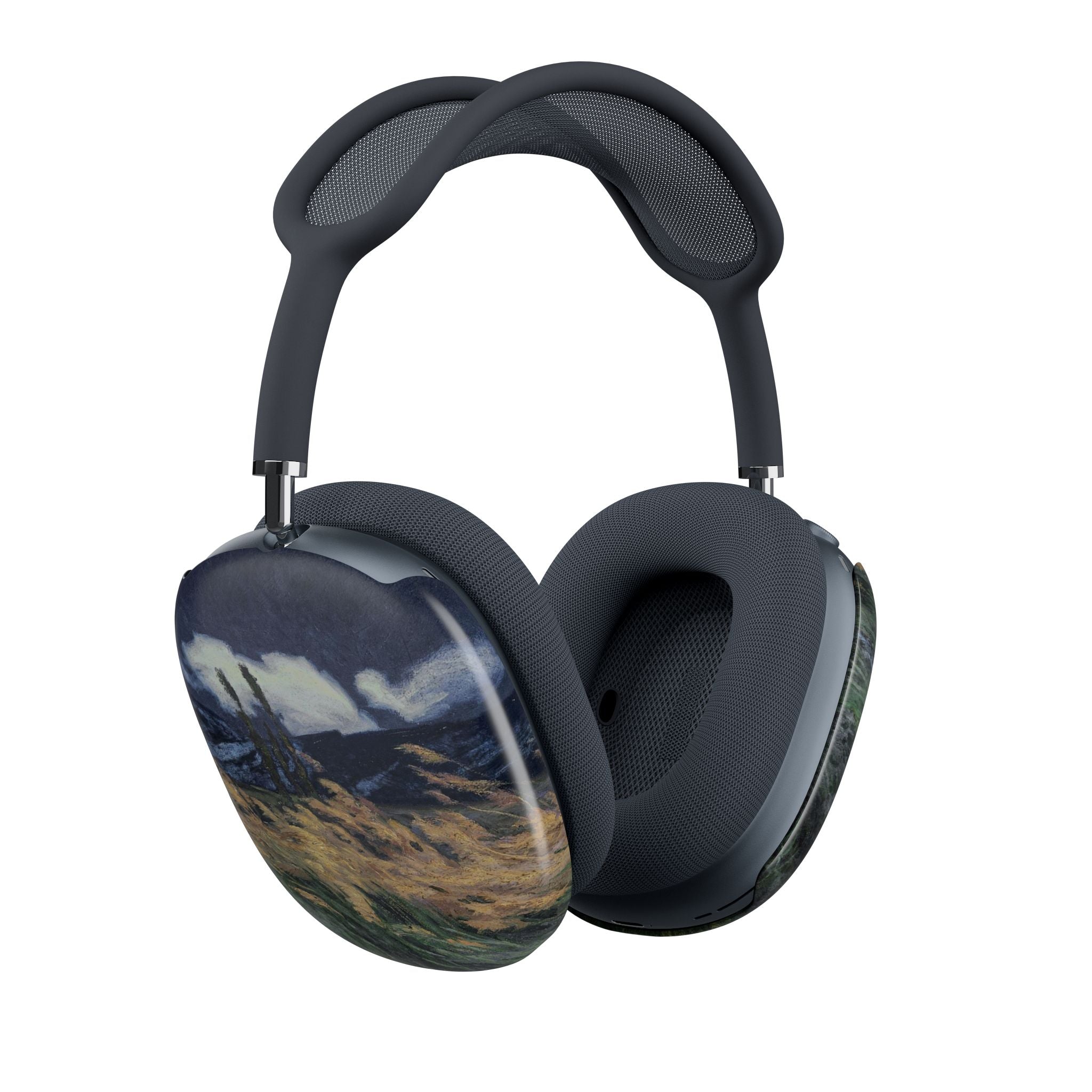 Abstract Landscape AirPod Max Case – Green & Navy Brushstroke Designer Ear Cup Skins