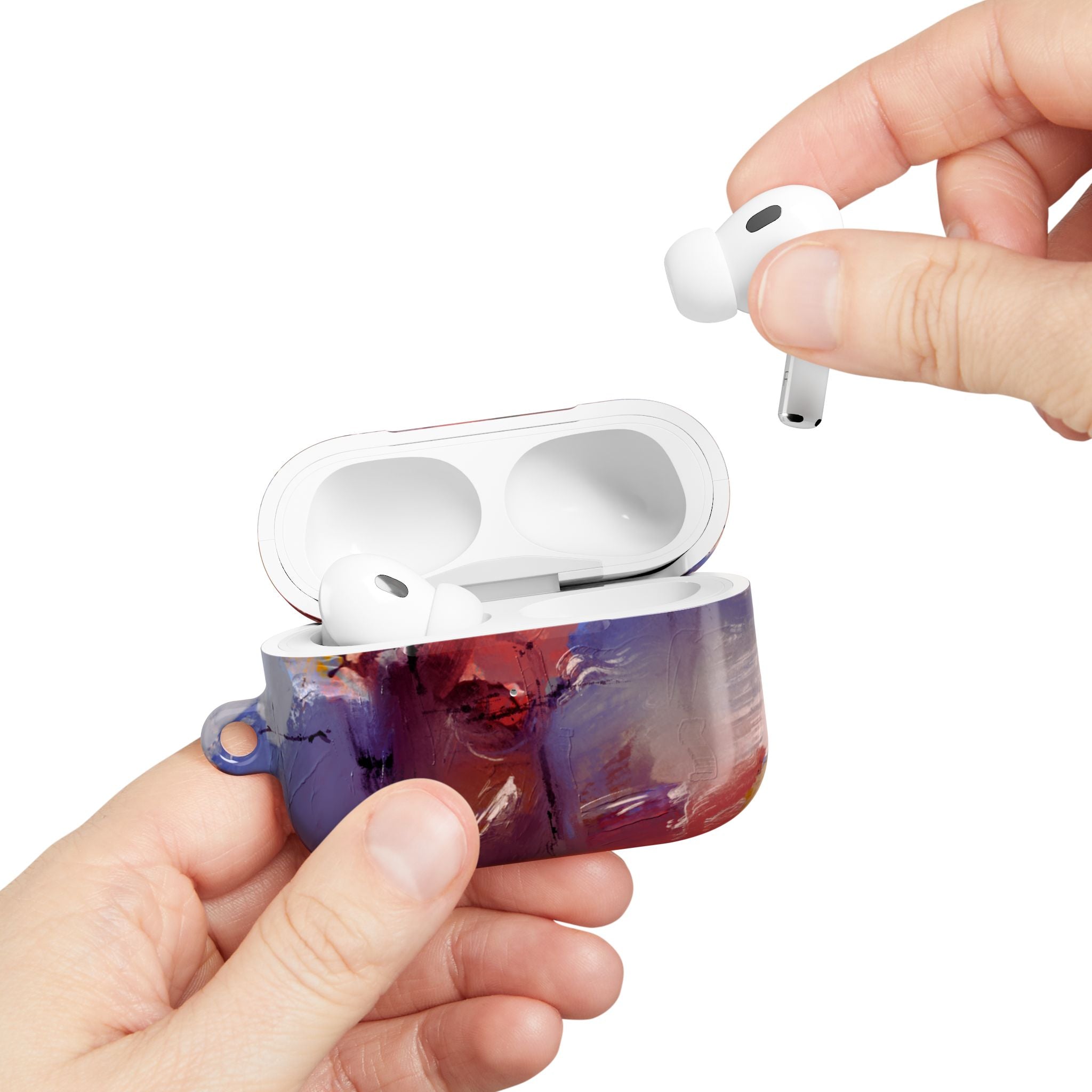Abstract Paint Splash AirPod Case — Colorful Artistic Protective Cover