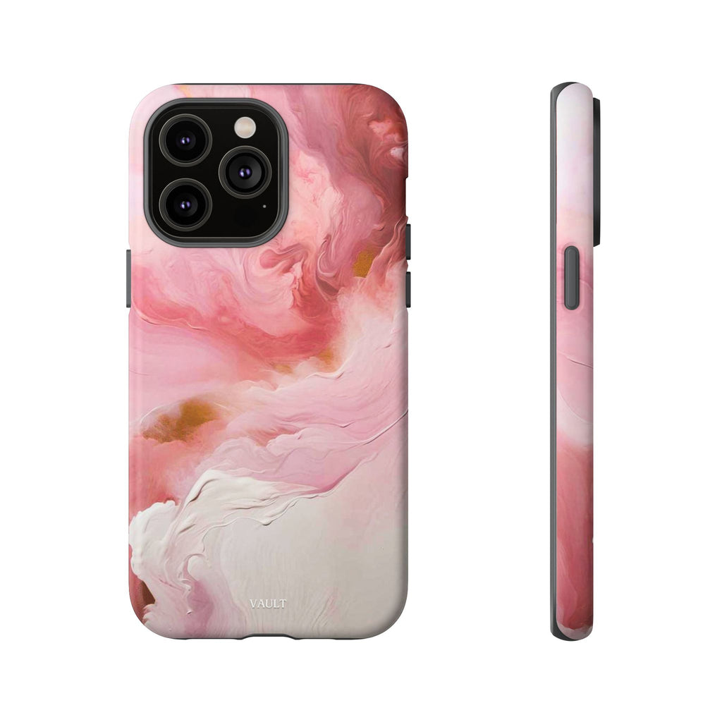 Pink Marble Tough Phone Case — Protective Artistic Phone Cover