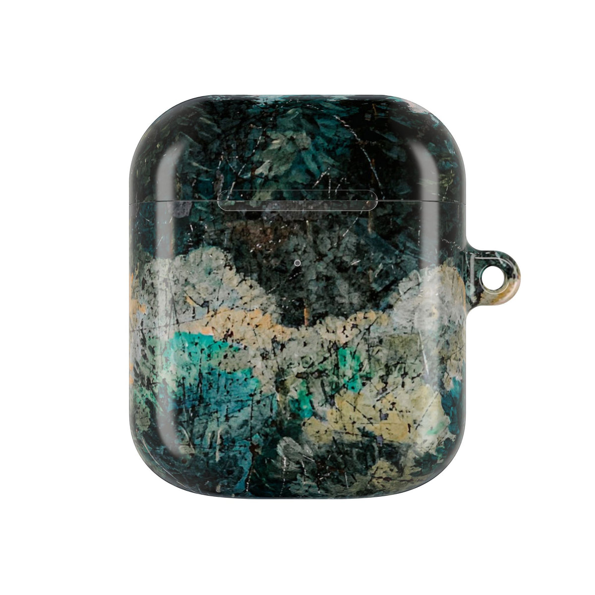 Marbled Forest AirPod Case — Green Teal Abstract Protective Cover
