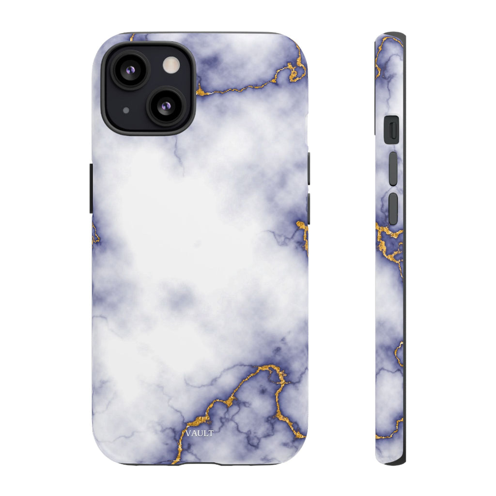 Purple Marble Tough Phone Case with Gold Veins