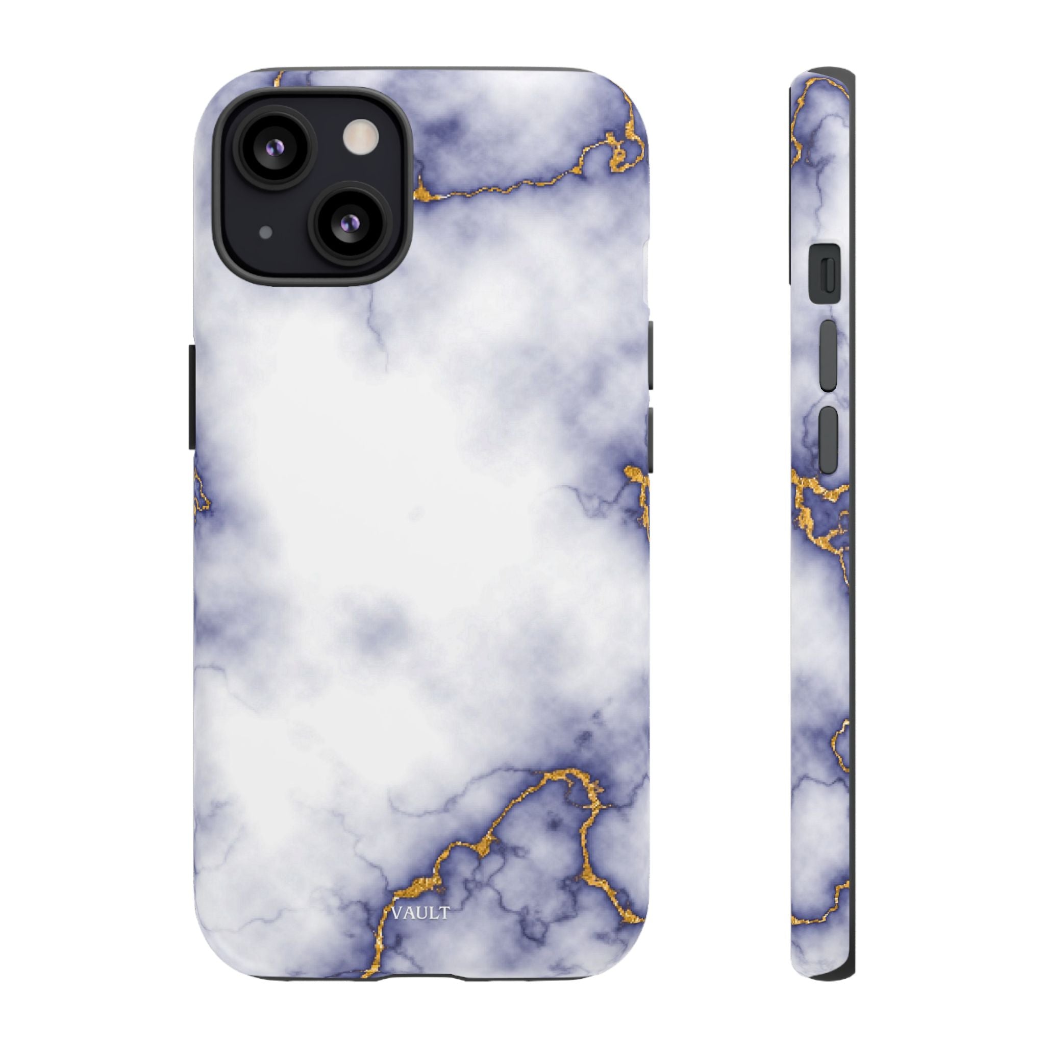 Purple Marble Tough Phone Case with Gold Veins
