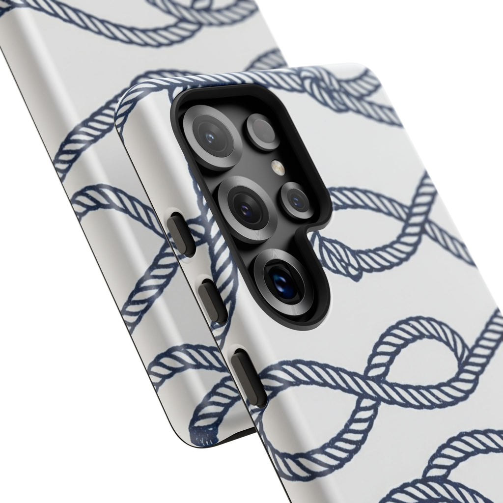 Nautical Rope Tough Case — Protective Phone Cover with Navy Knot Design