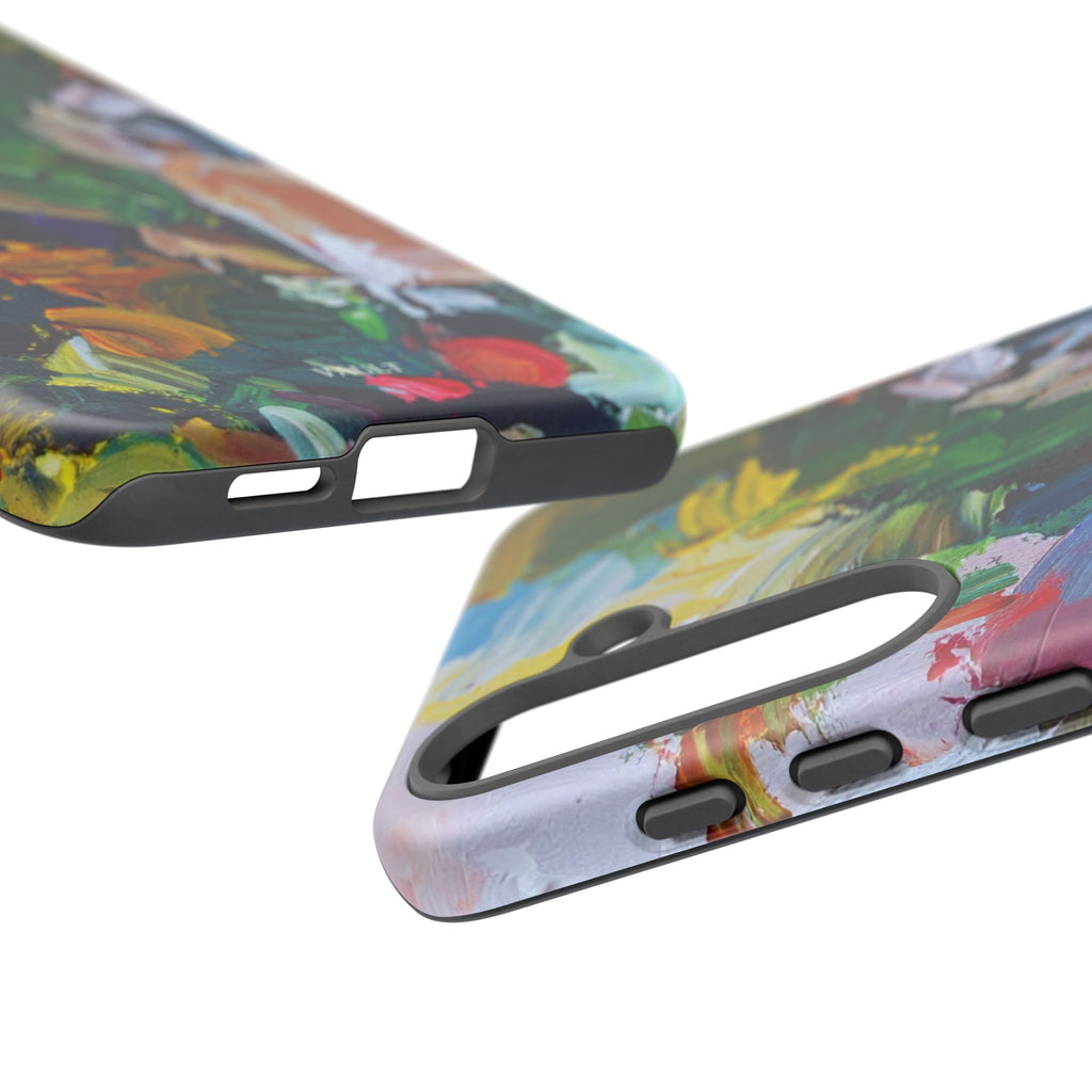 Abstract Paint Brushstroke Phone Case — Colorful Artistic Tough Case