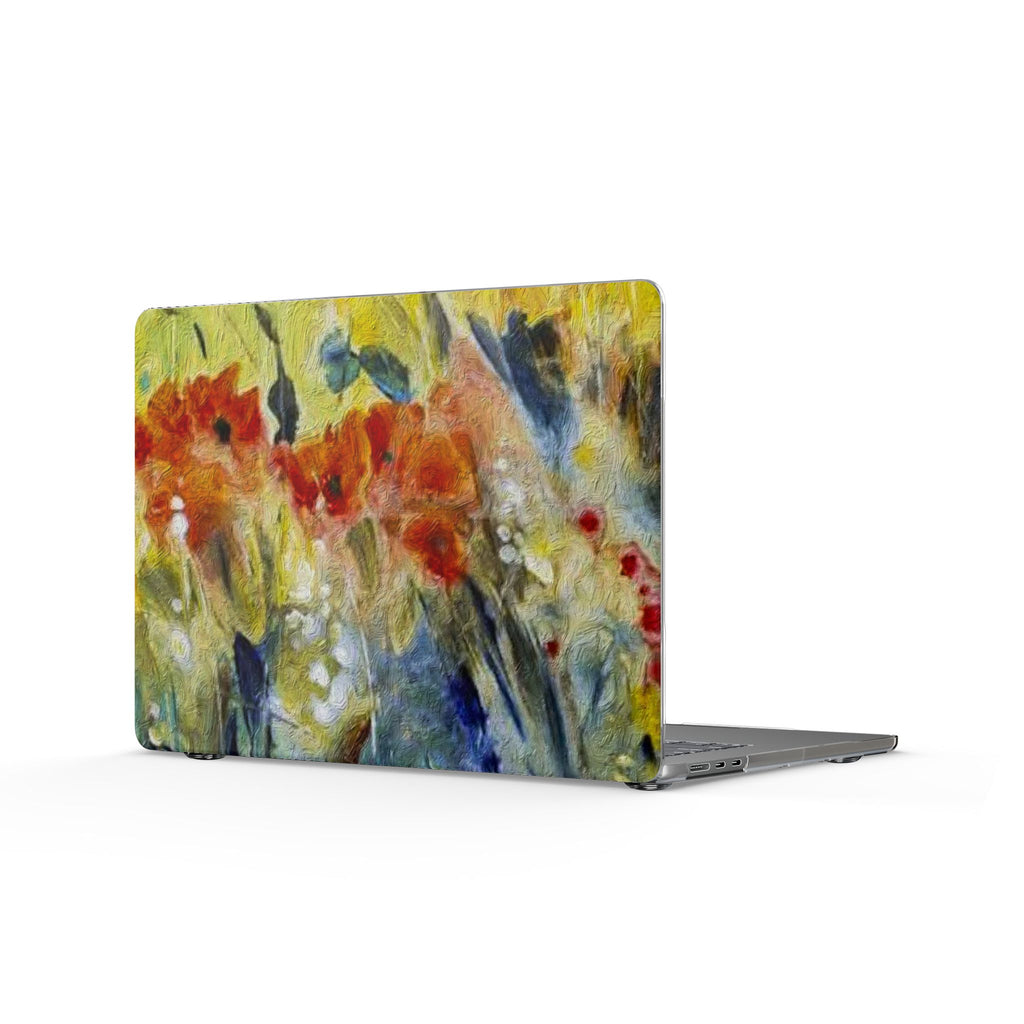 Floral Watercolor MacBook Case — Bright Garden Laptop Cover