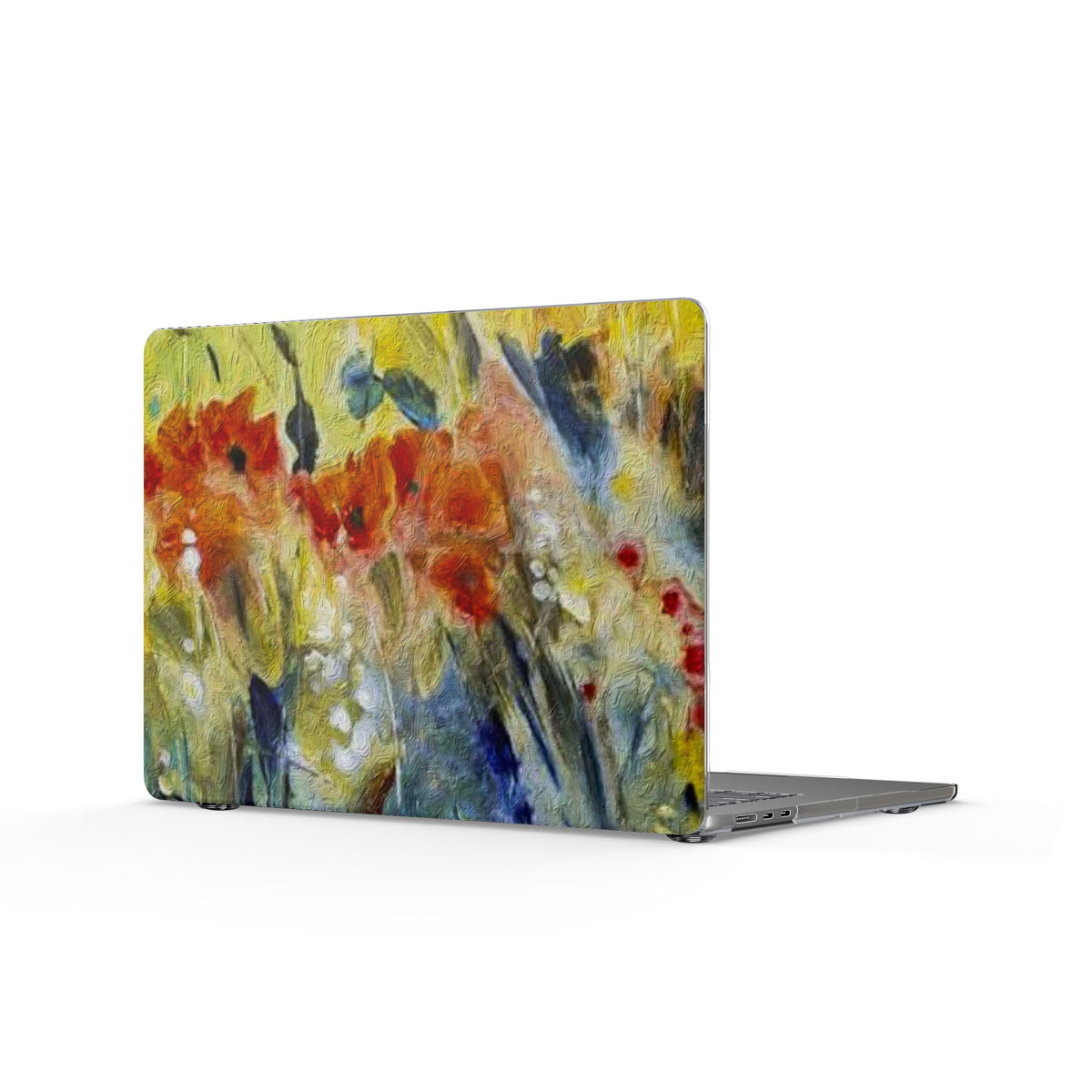 Floral Watercolor MacBook Case — Bright Garden Laptop Cover