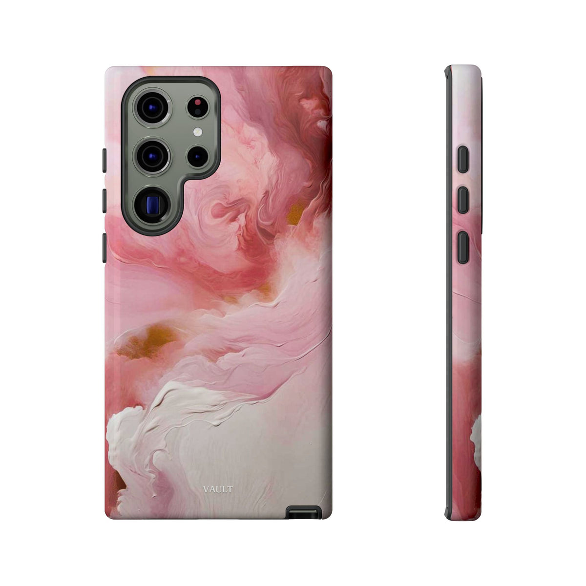 Pink Marble Tough Phone Case — Protective Artistic Phone Cover