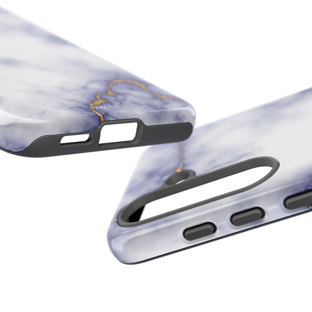 Purple Marble Tough Phone Case with Gold Veins