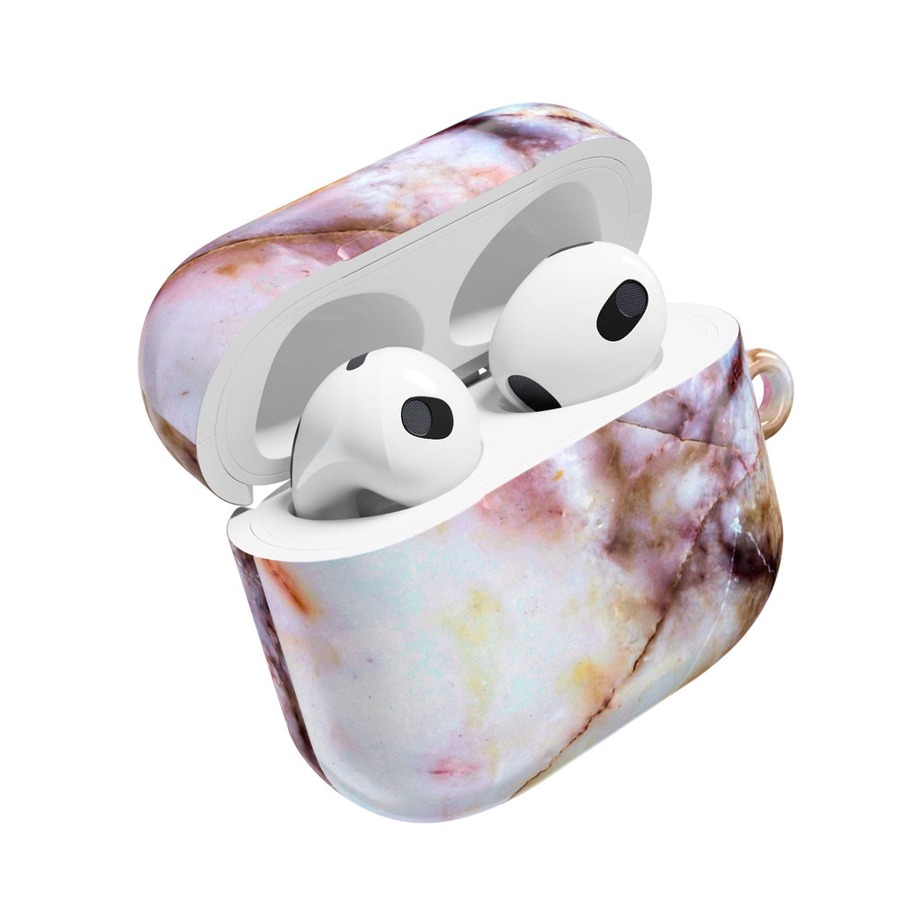 Marble Pink AirPod Case – Pink & Gold Marble Protective AirPods Cover