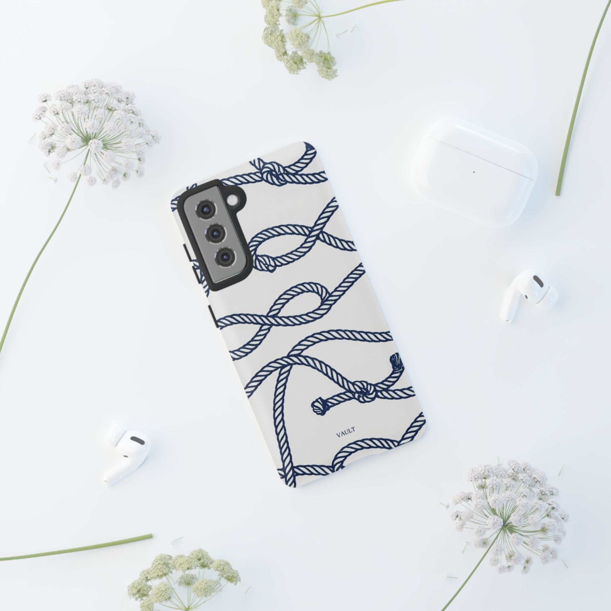 Nautical Rope Tough Case — Protective Phone Cover with Navy Knot Design