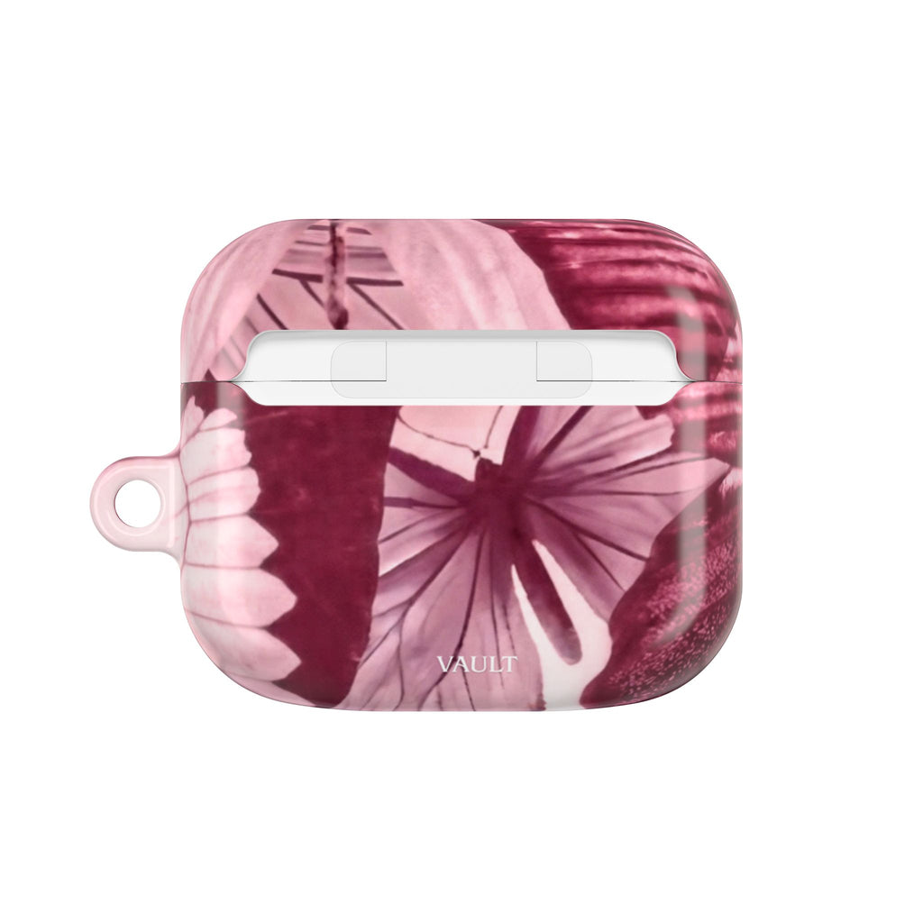 Floral Parasol AirPod Case — Vintage Pink Umbrella Design