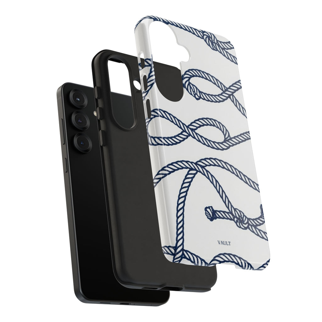 Nautical Rope Tough Case — Protective Phone Cover with Navy Knot Design