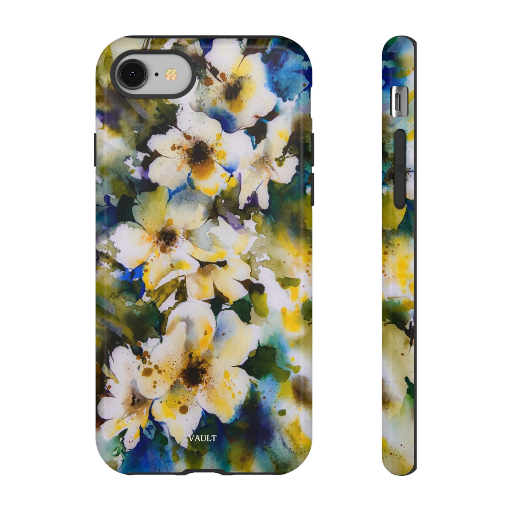 Floral Watercolor Tough Case – Yellow White Blossom Phone Cover