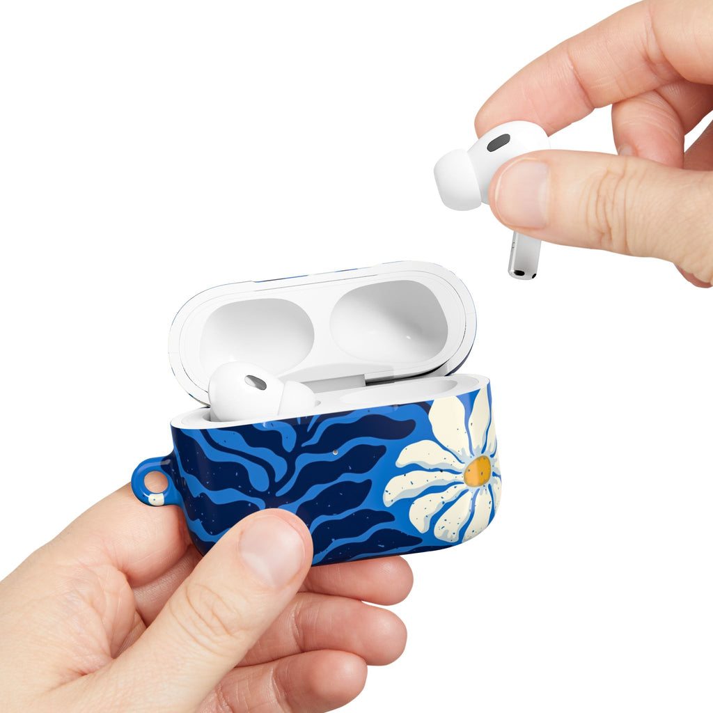 Blue Floral Daisy AirPod Case