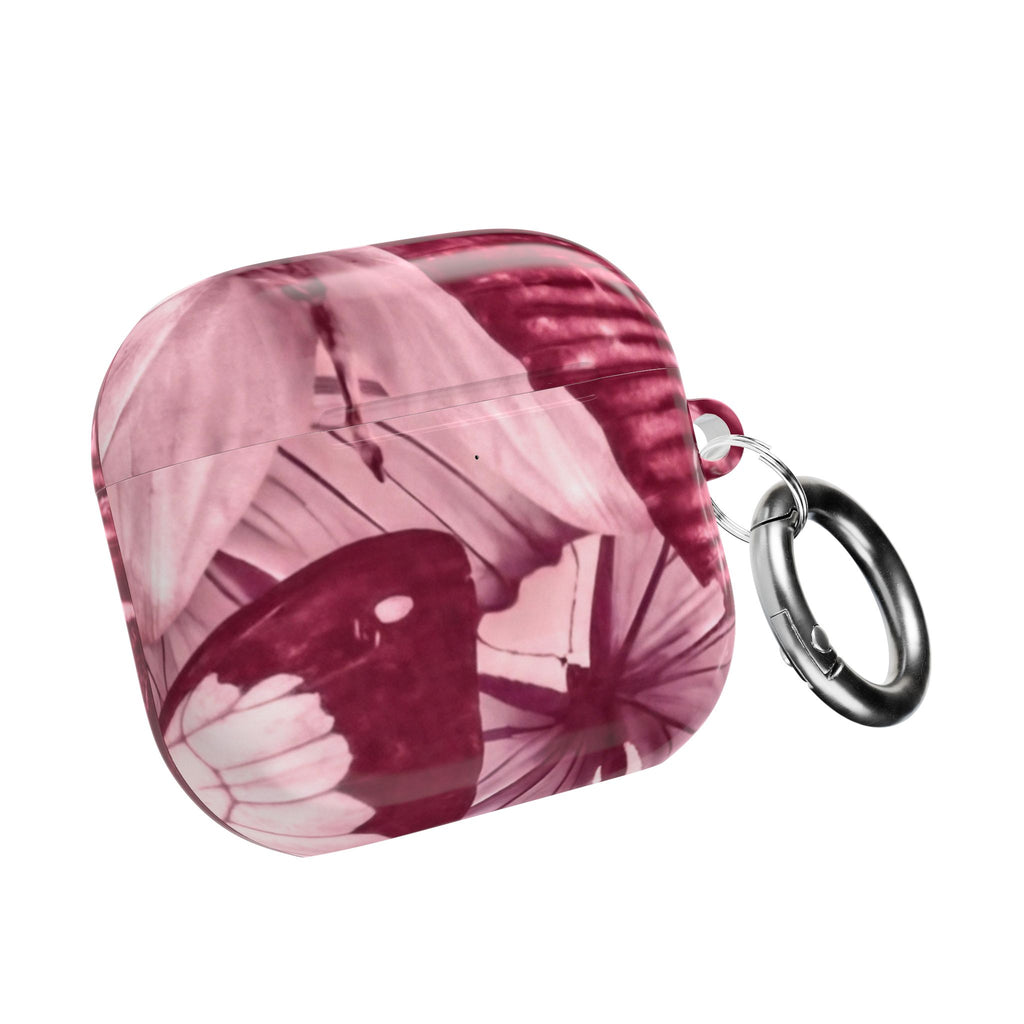 Floral Parasol AirPod Case — Vintage Pink Umbrella Design