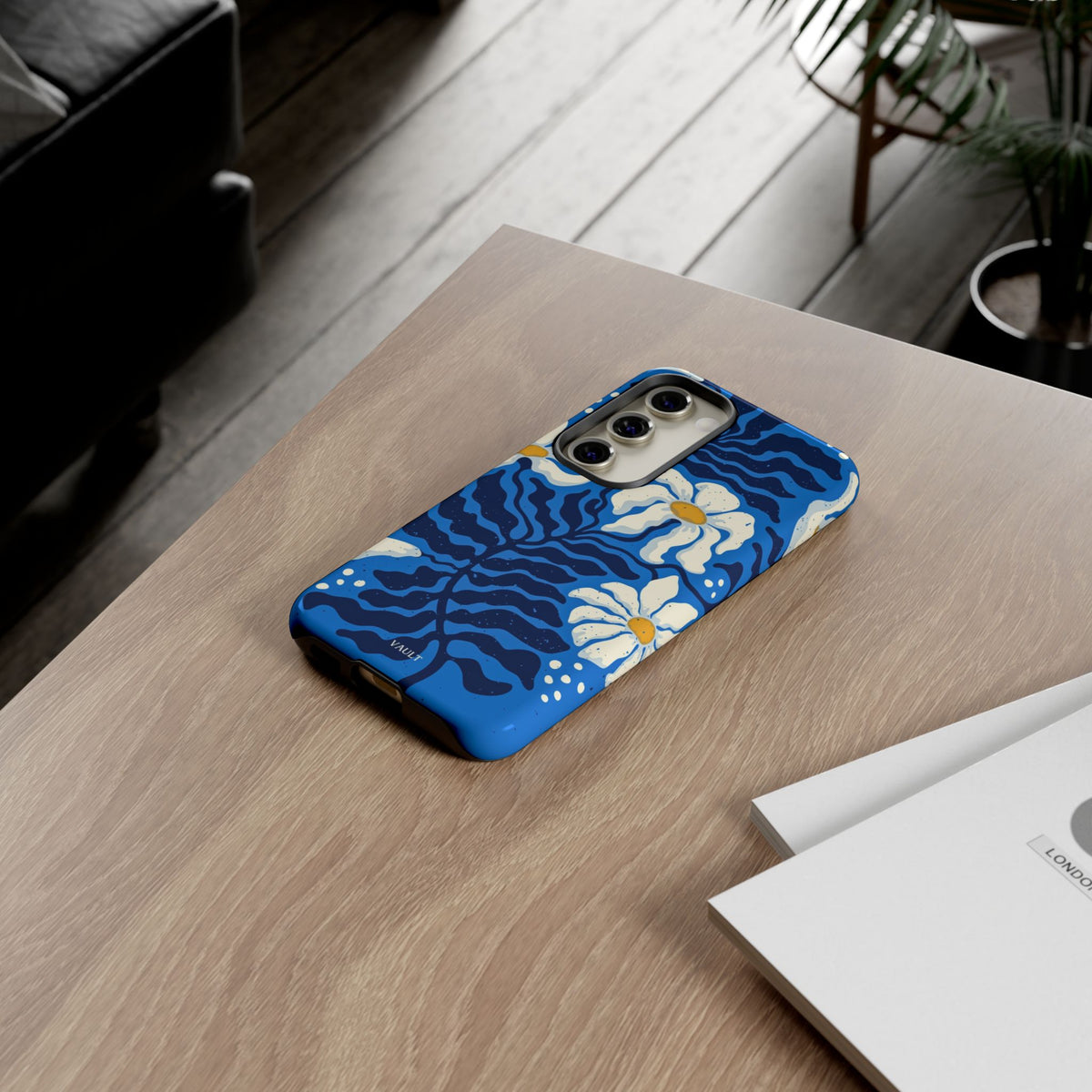 Blue Daisy Tough Phone Case — Floral Protective Phone Cover
