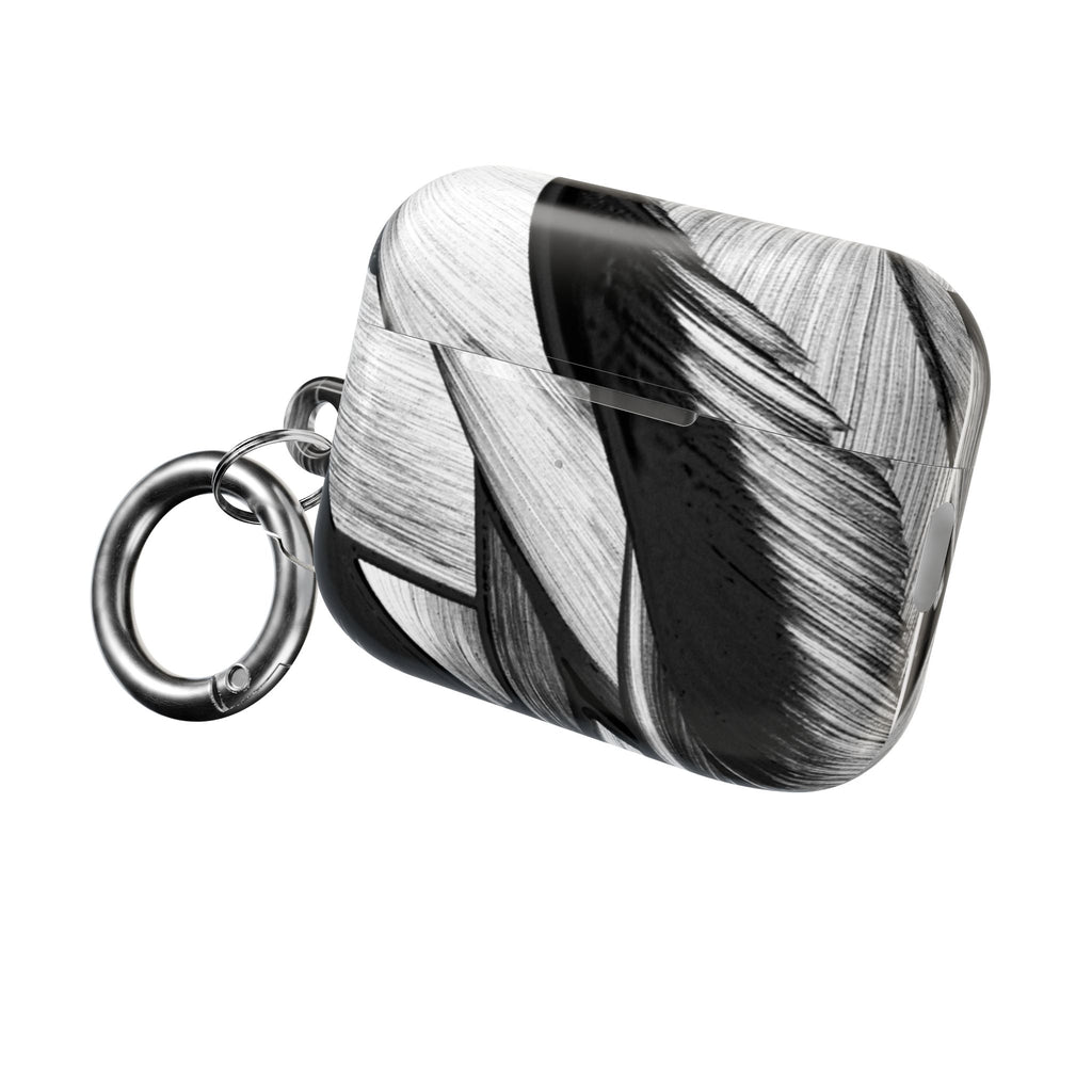 AirPod Case — Monochrome Tropical Leaf Protective Cover