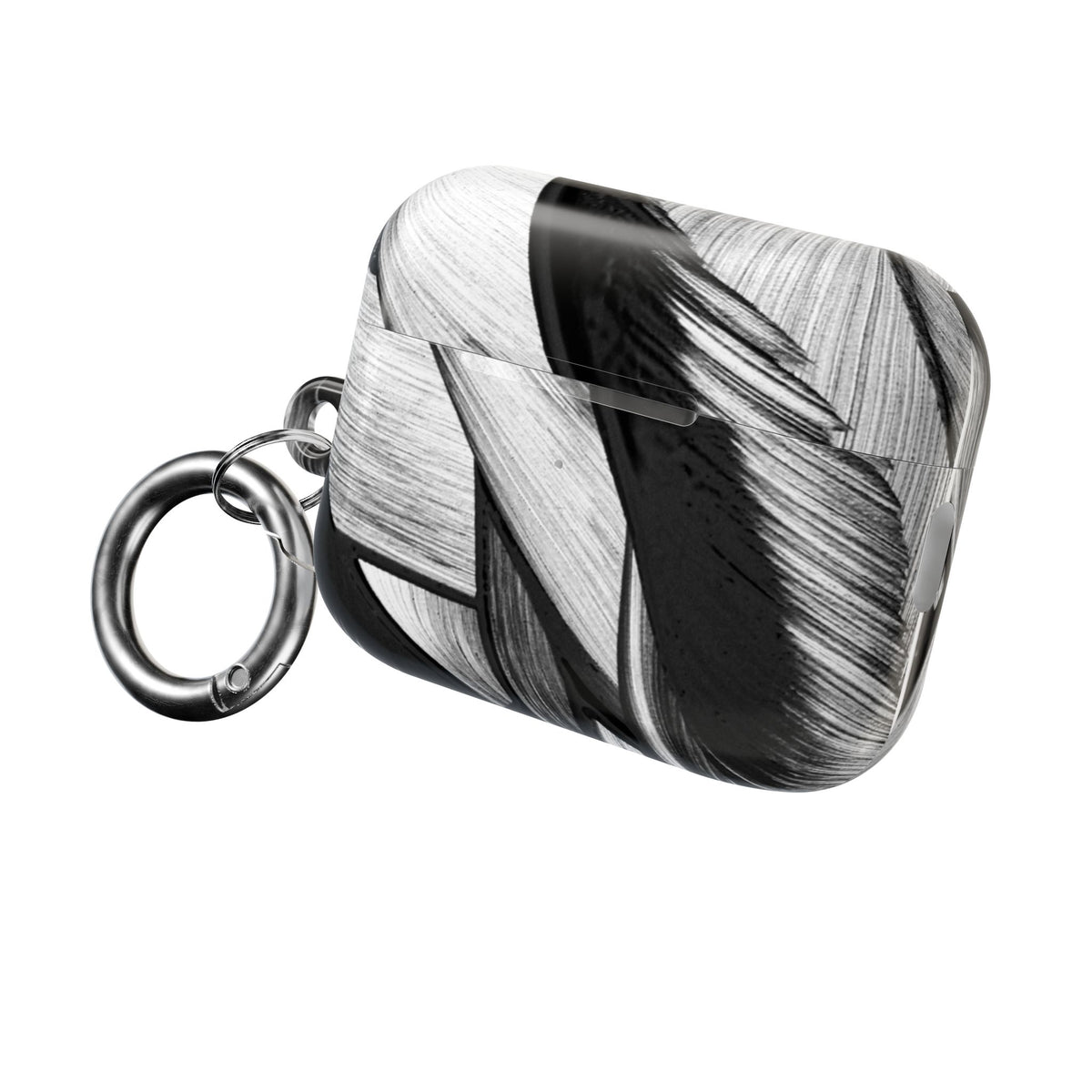 AirPod Case — Monochrome Tropical Leaf Protective Cover